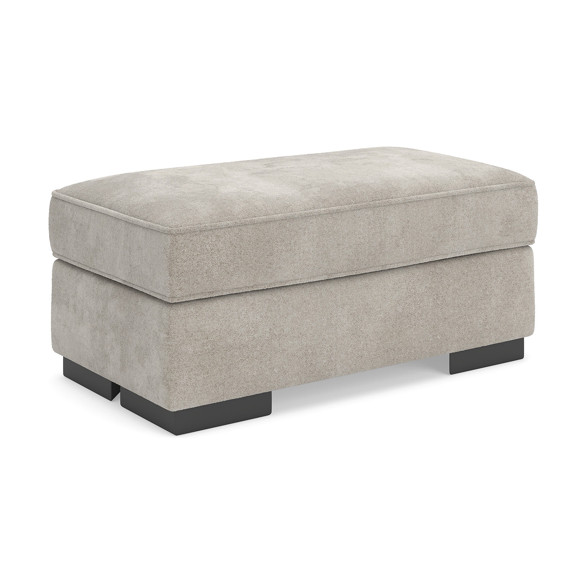 Signature Design by Ashley 5990214 High Profile Ottoman Modern Style Taupe Polyester Upholstery Low Profile Accent Legs