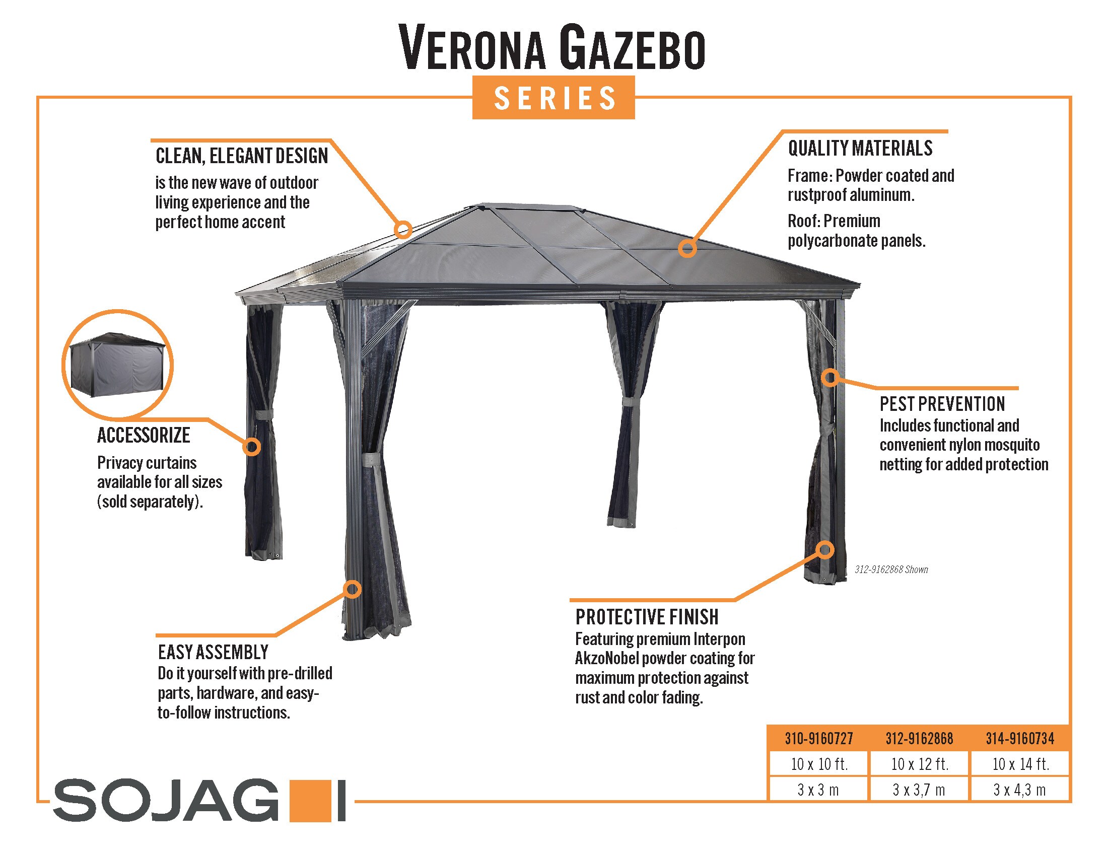 Sojag 310-9160727 Wood-Resin-Gazebos - View #12