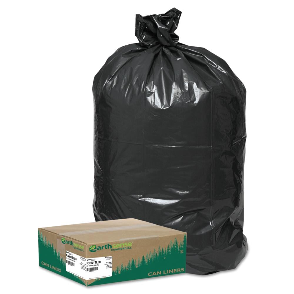 Heritage 56-Gallons Black Plastic Can Twist Tie Trash Bag (100-Count) in  the Trash Bags department at