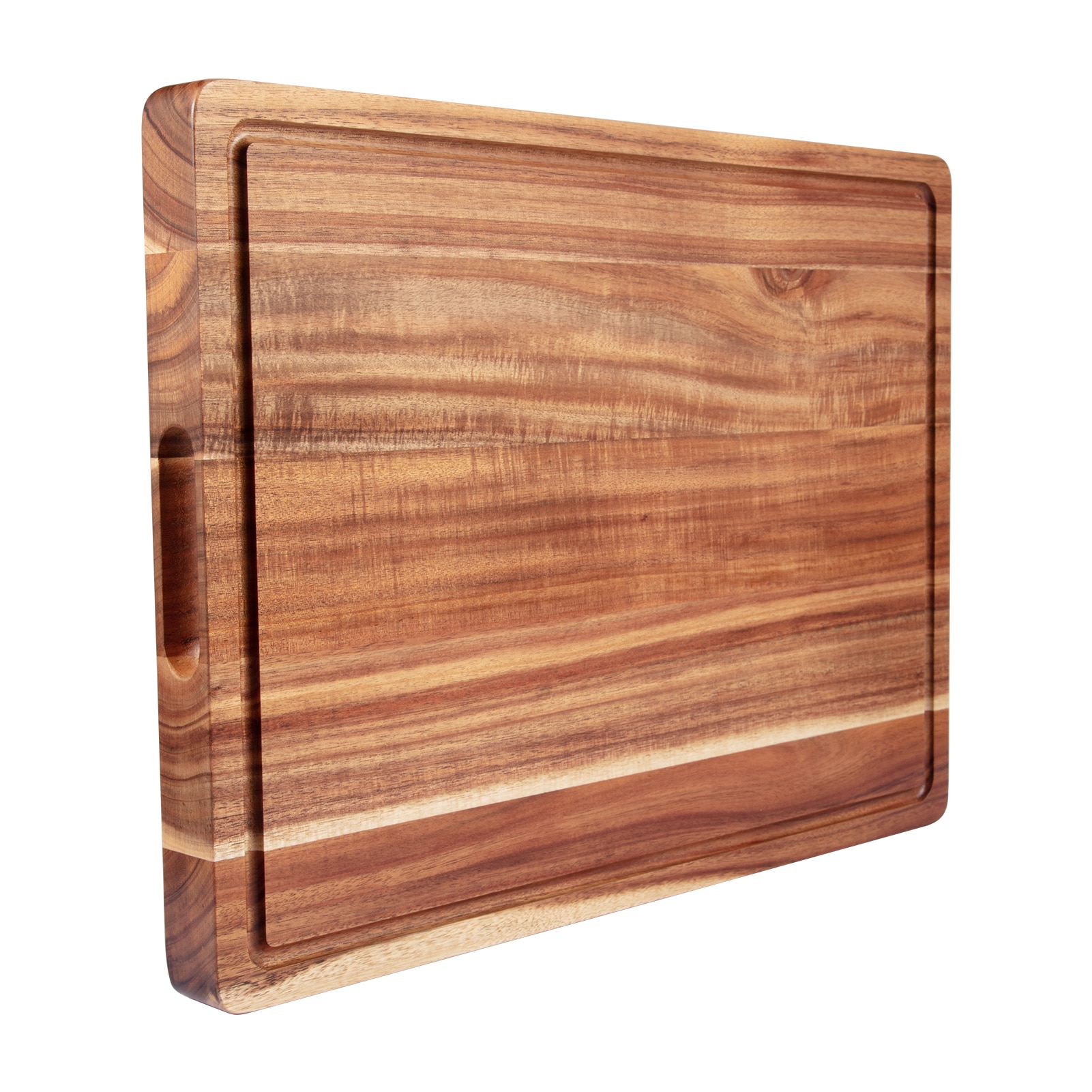 Idealhouse 20x15 Inch Acacia Wood Cutting Board/ Thick Kitchen Butcher Block with Juice Groove and Ergonomic Handles/ Heavy-Duty Carving Board for Meat/ Turkey/ Vegetables and Cheese