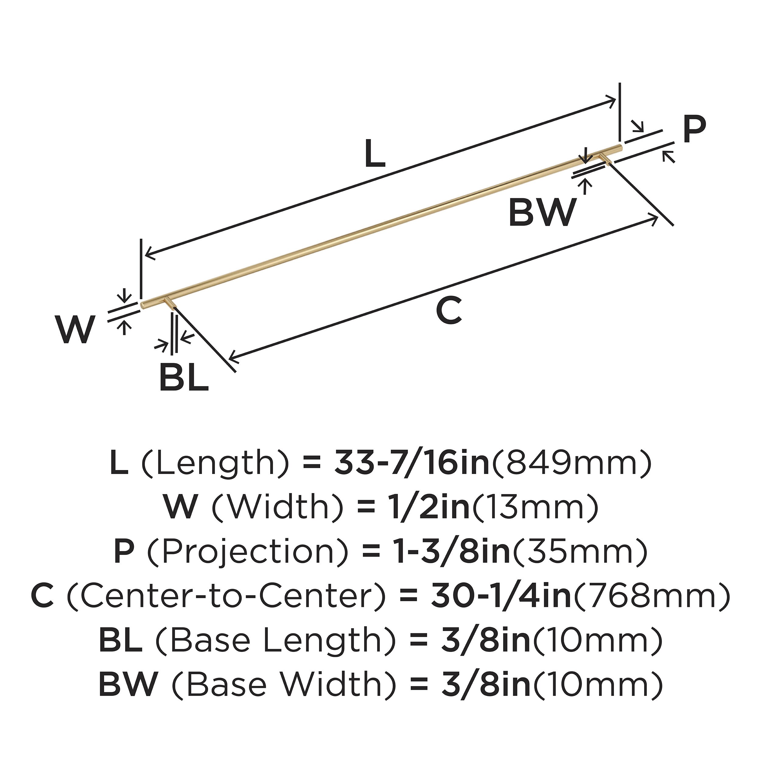 Amerock BP19019CZ Cabinet-Pulls - View #3