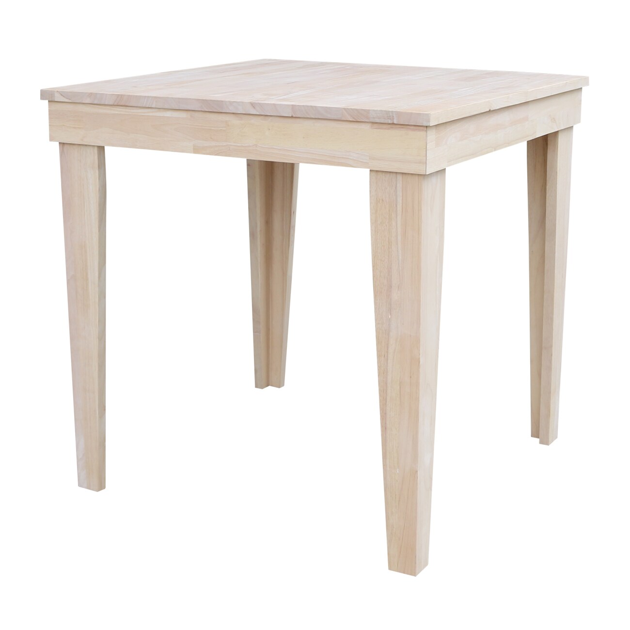 International Concepts K-13636-430B Unfinished Traditional Removable Leaf Dining Table, Wood with Unfinished Wood Base 36-in L x 30-in H