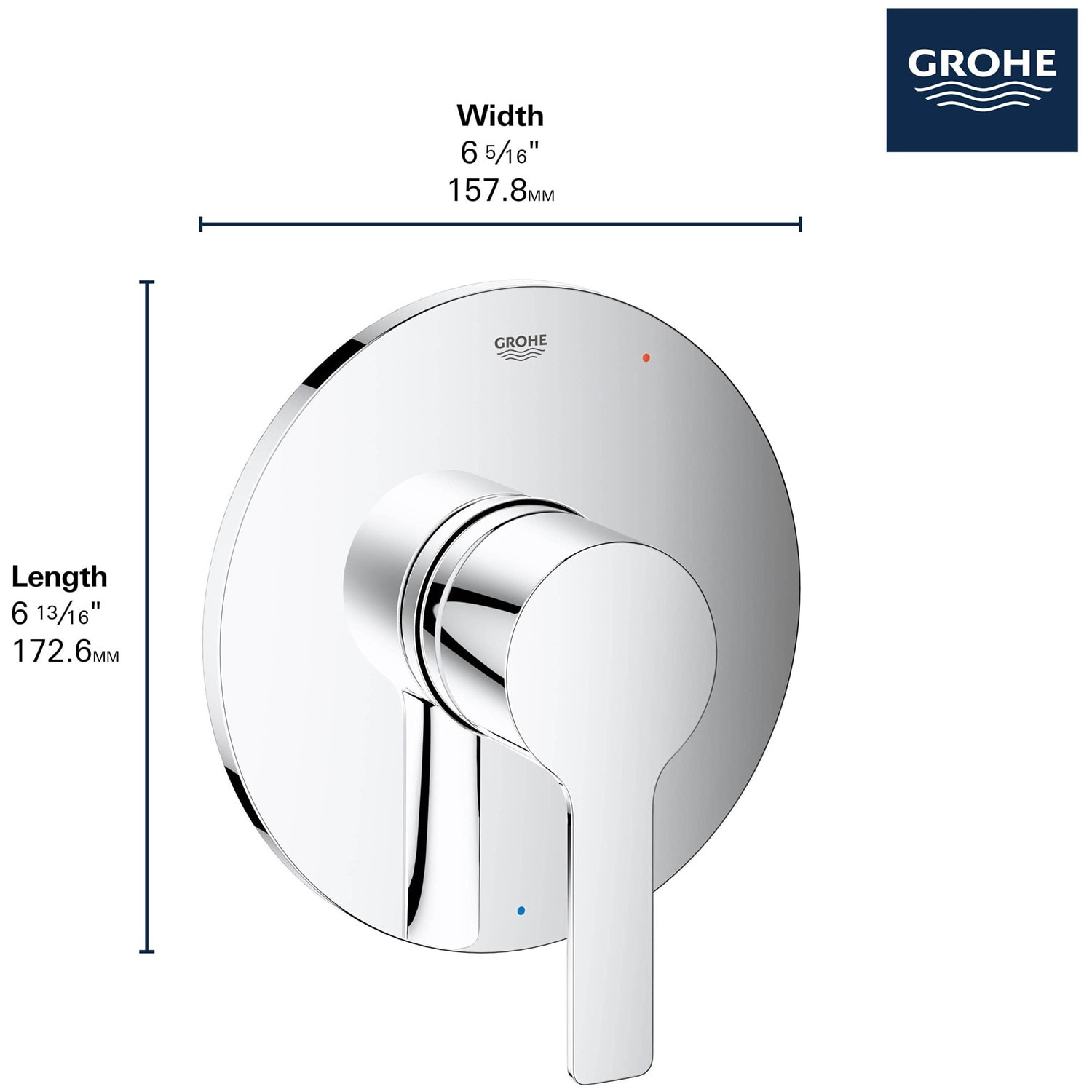 GROHE Starlight Chrome 1 Handle Lever Shower Faucet Handle In The   65862670 