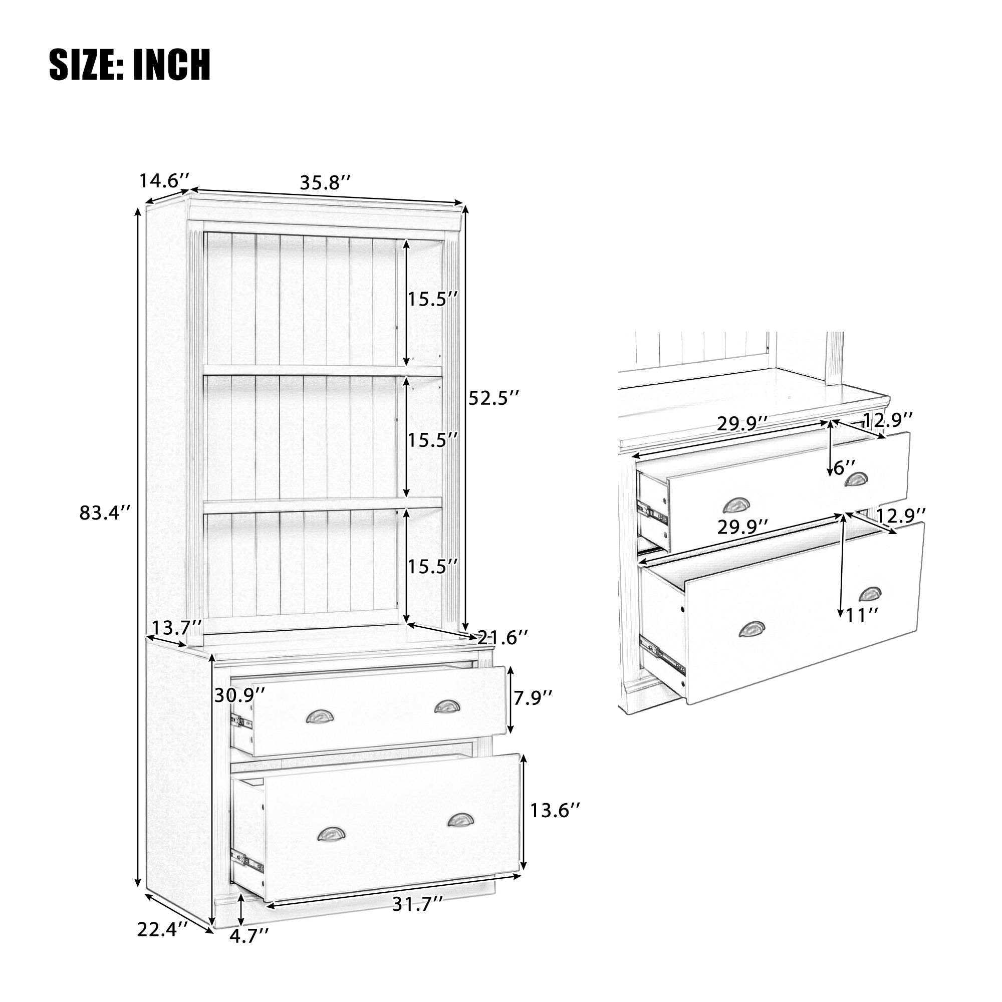 LOVMOR SF-Y-N751S059480K bookcases - View #3