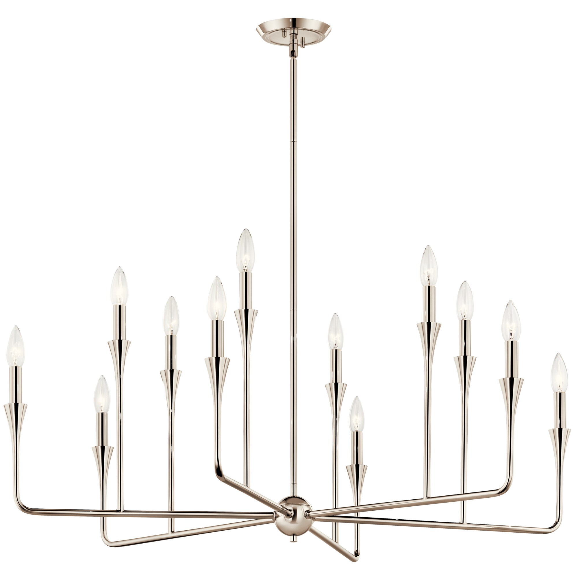Kichler Livadia 6-Light Polished Nickel Modern/Contemporary Bare Bulb Chandelier