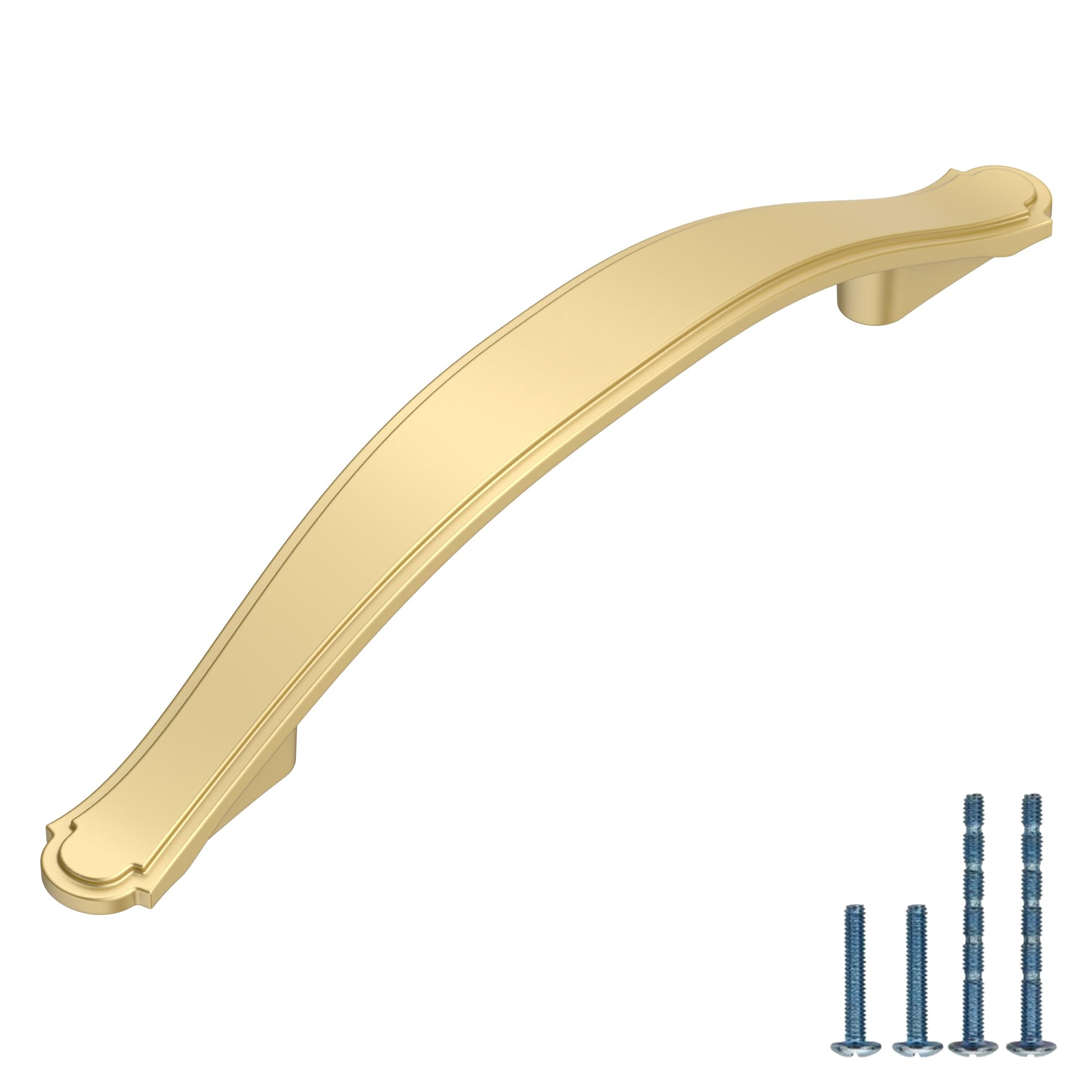 Etokfoks  10 Pack Brushed Gold Series Cabinet Pulls Durable Corrosion Resistant Modern Style Gold Finish Bar Knob Type