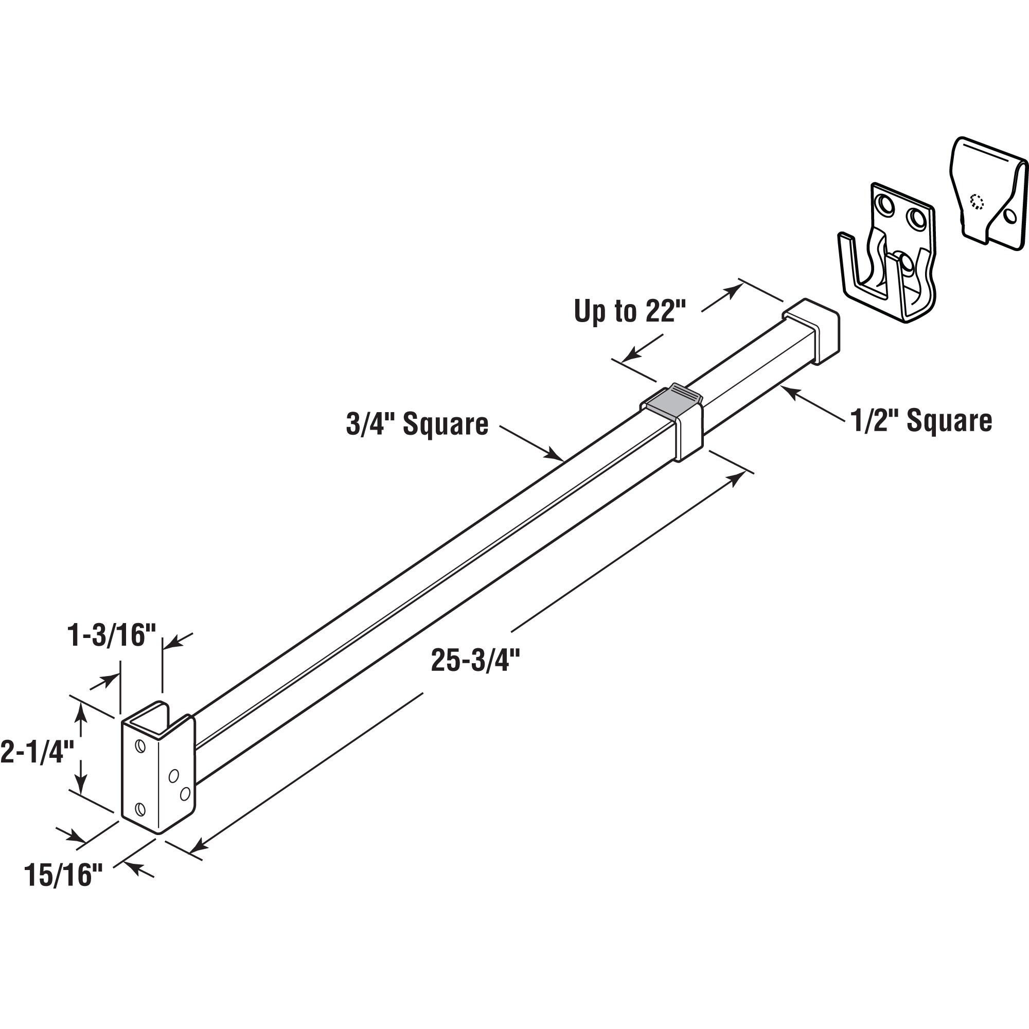 Prime-Line U 9920 Door-Security-Bars - View #2