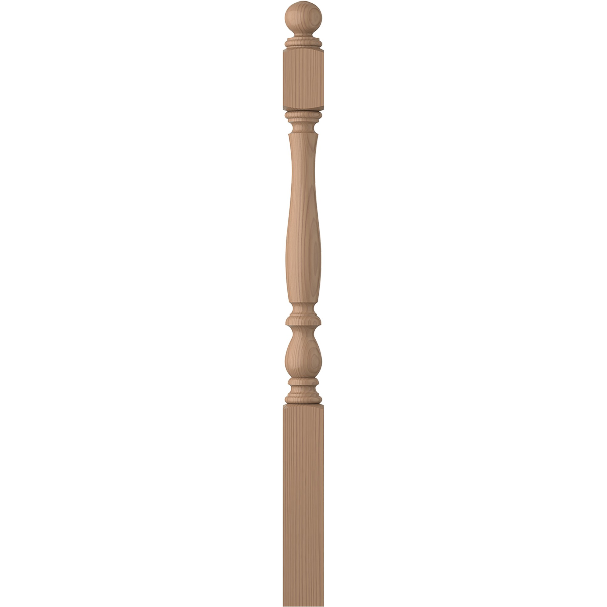 L.J. Smith Stair Systems LJP-3940BT-P 3.25-in x 47.8125-in Unfinished Poplar Starting Stair Newel Post