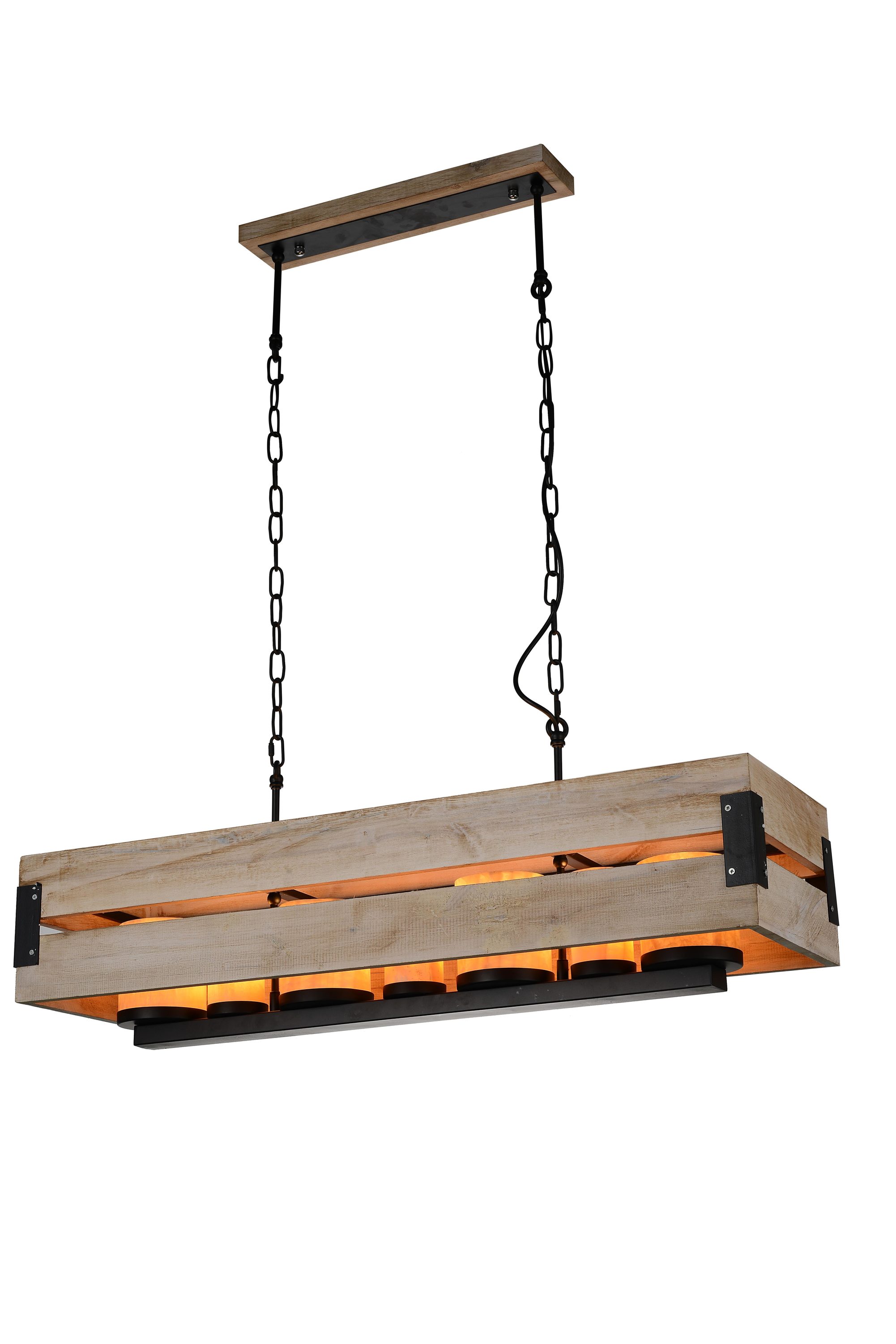 CWI Lighting 9924P38-7-S-101 Verda 7-Light Black Rustic Damp Rated Chandelier