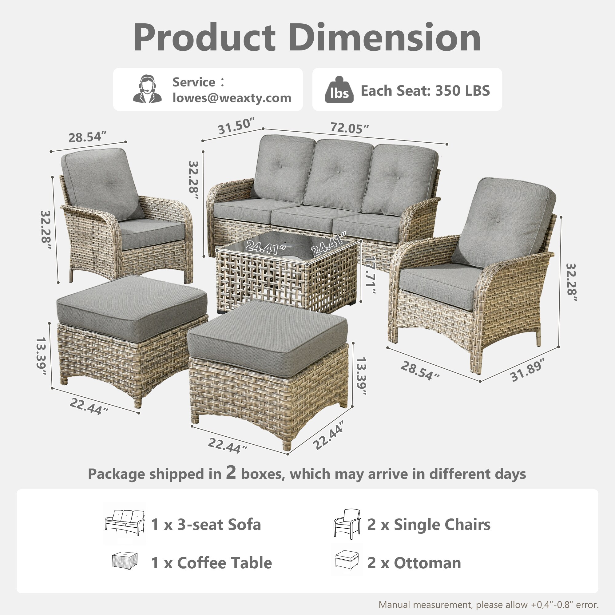 weaxty HMBVNC200S61 Patio-Conversation-Sets - View #7