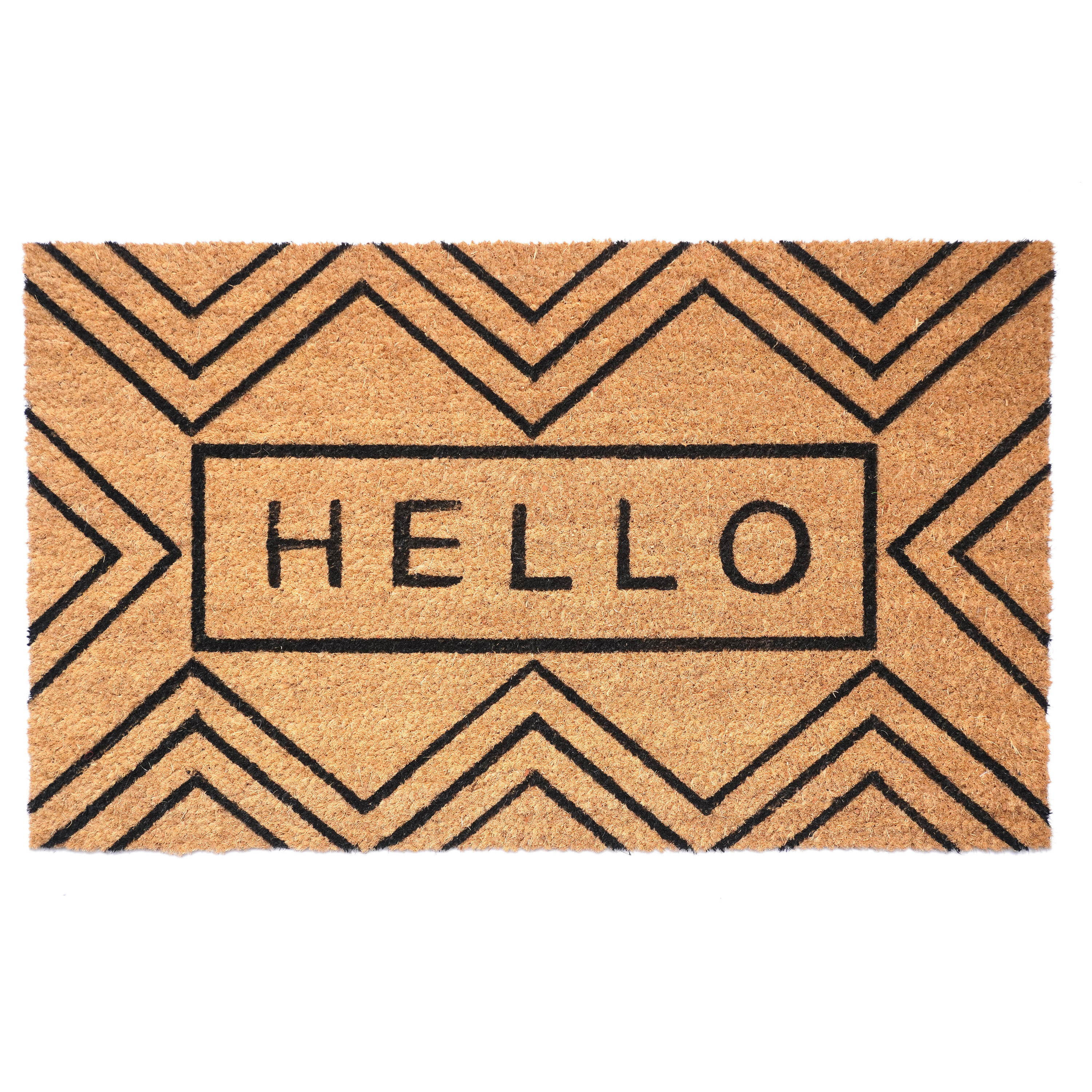 Callowaymills 107613672 36-in x 72-in Multi Coir/Vinyl Non-Slip Grip Indoor or outdoor Decorative Welcome Door Mat