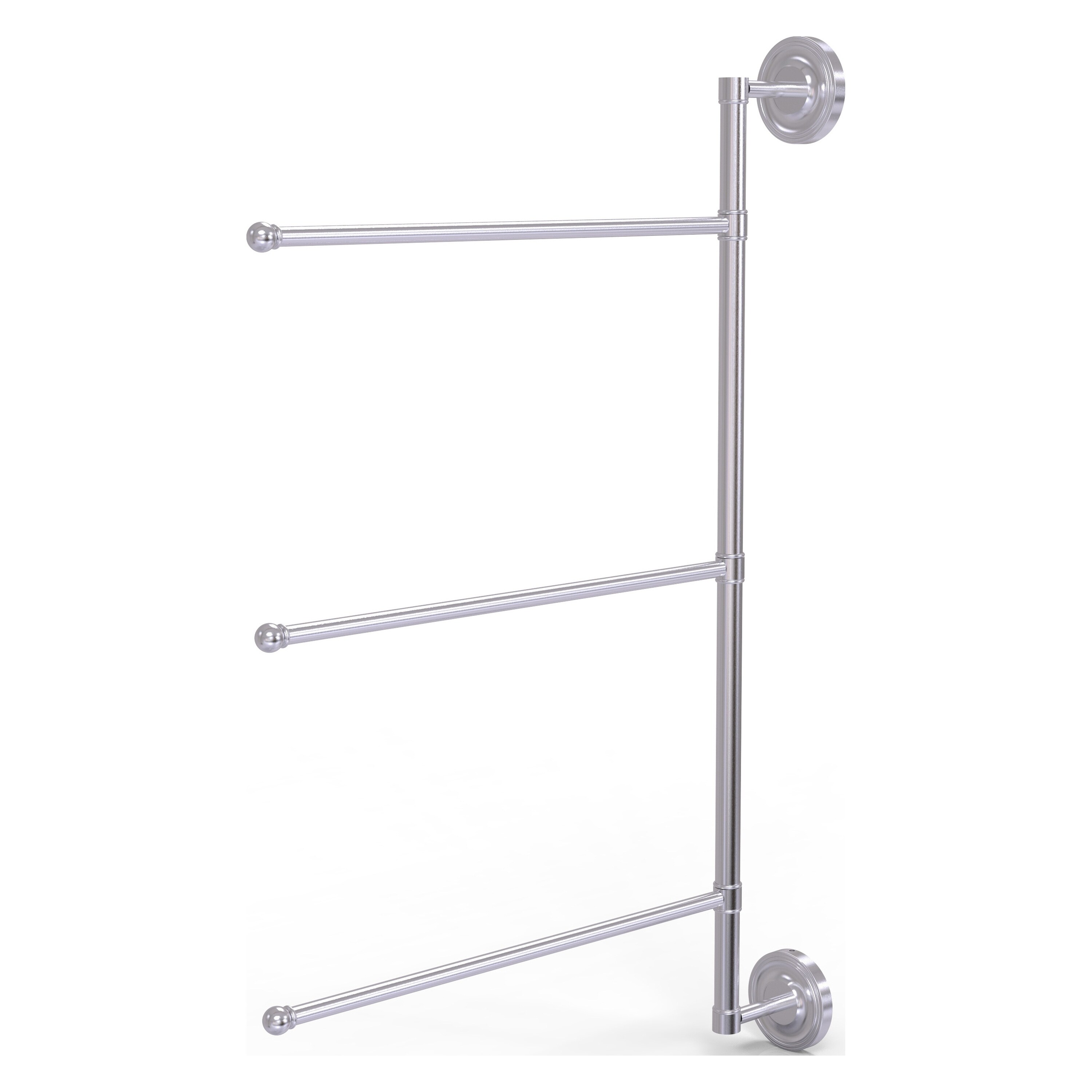 Allied Brass PR-27/3/16/28-SCH Prestige Regal 28-in Satin Chrome Wall mount Single Towel Bar