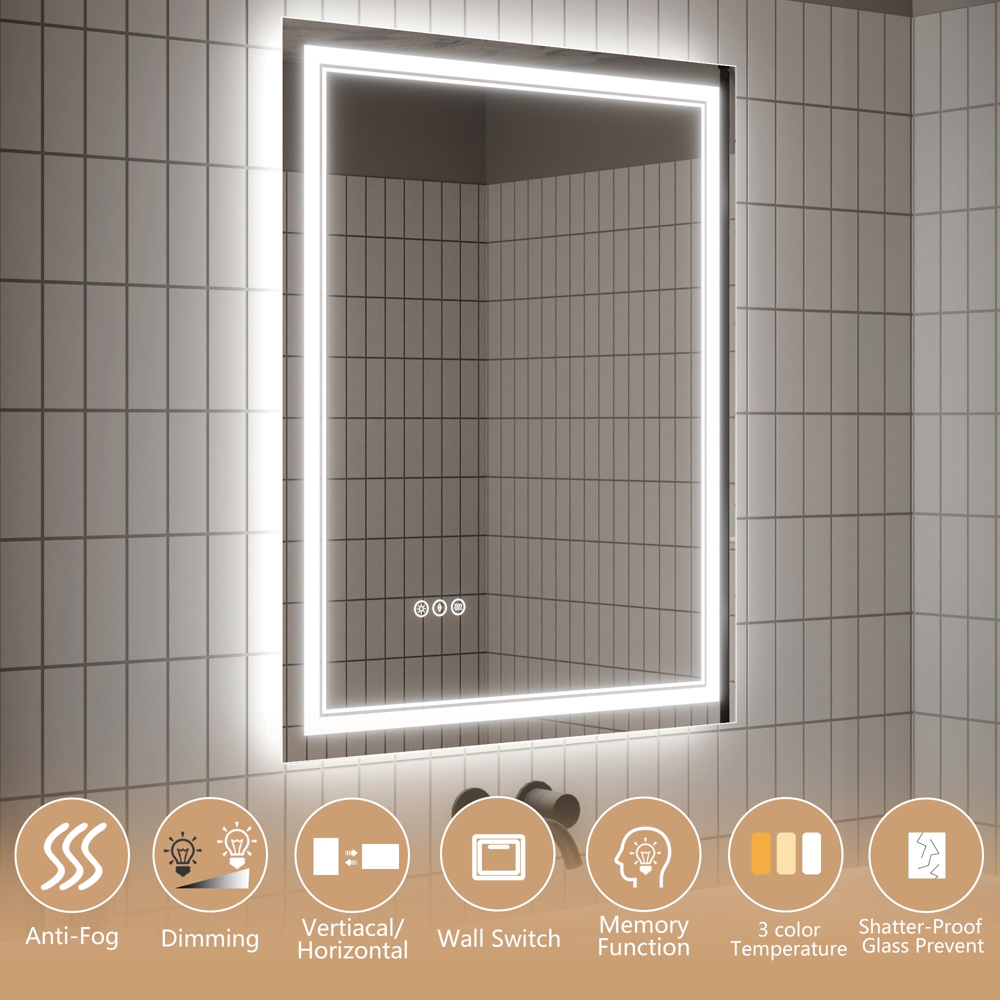 AAZJ JKF-MU04-3636SF1 Framed-Bath-Mirrors - View #3