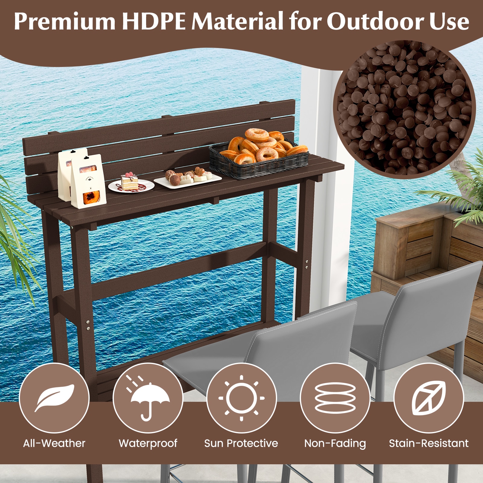 LIVIZA TDJ11427BN Patio-Tables - View #7