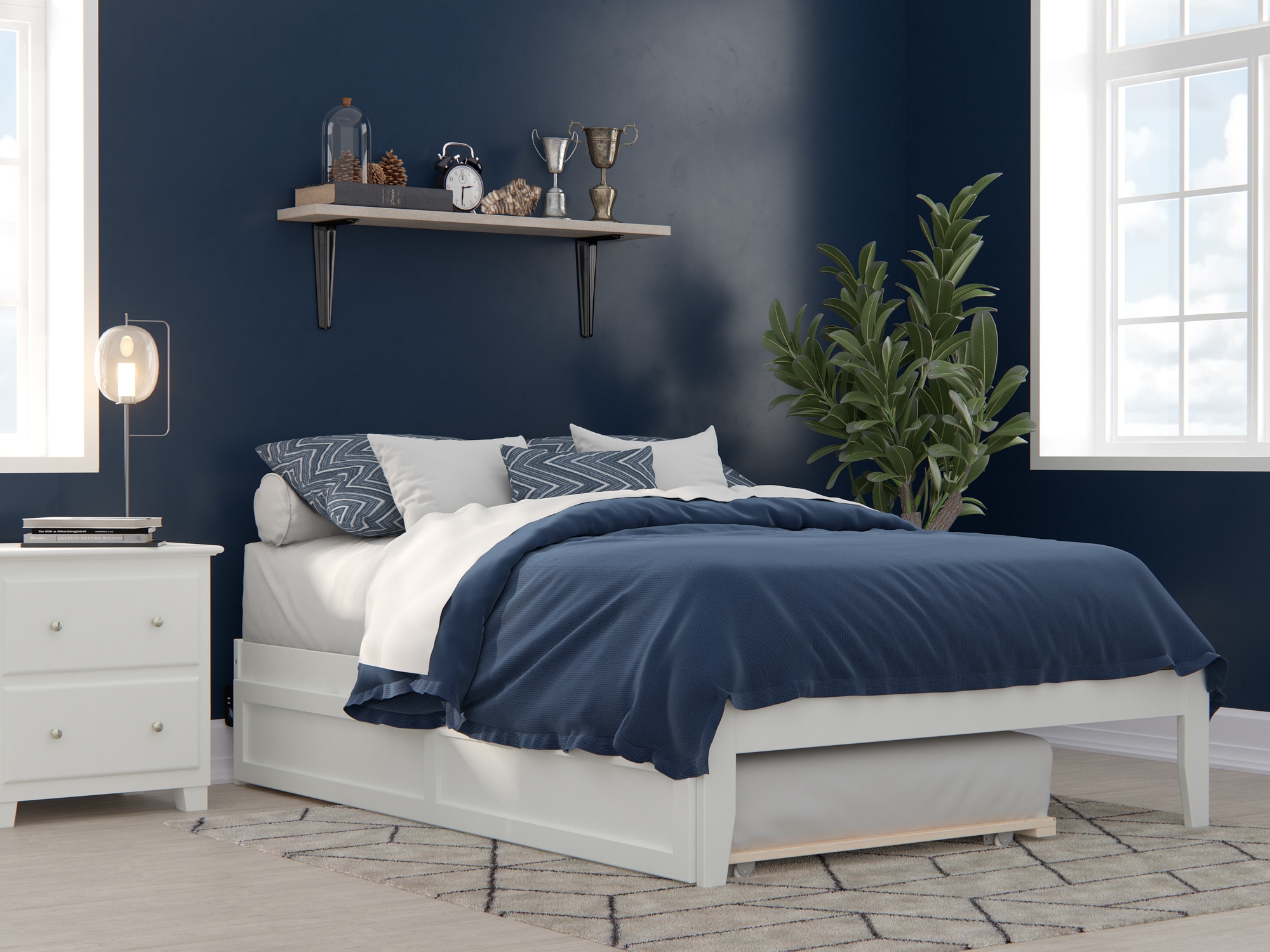 AFI Furnishings AG8011232 Colorado White Full Wood Trundle Bed