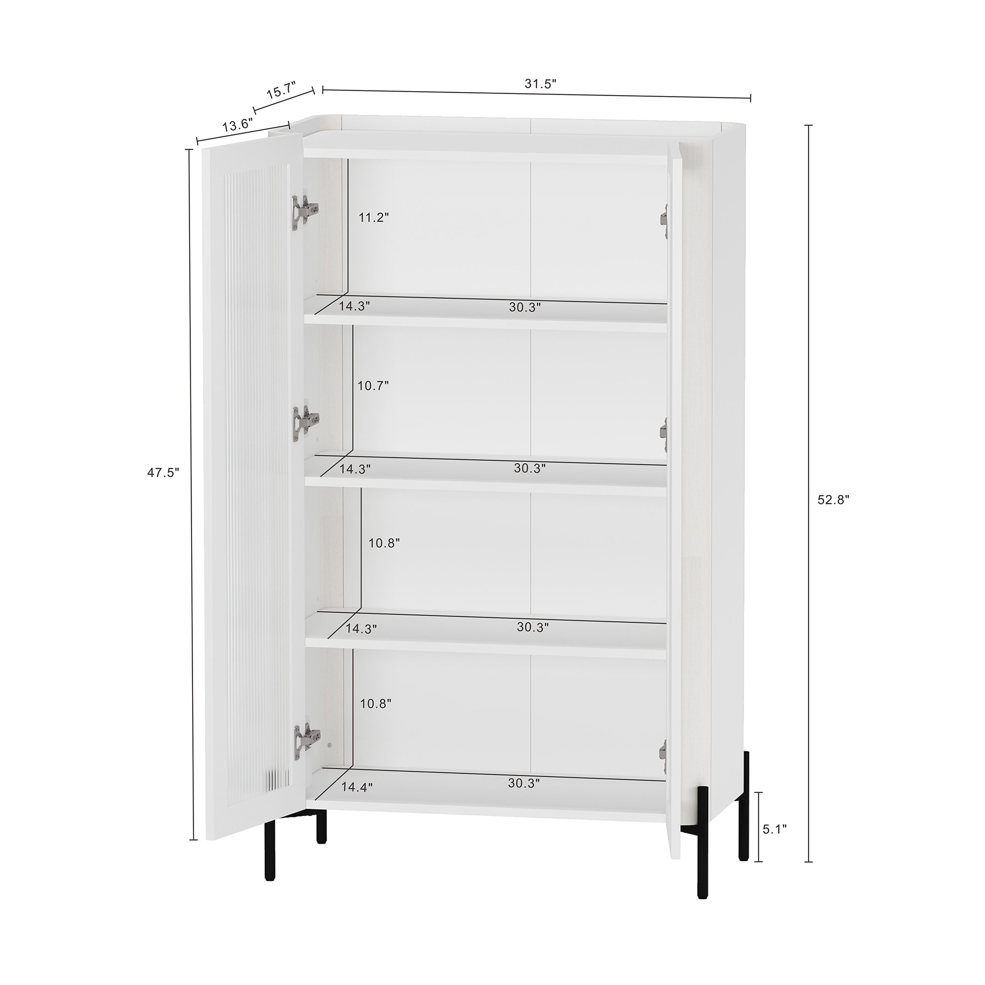 Manhattan Comfort 2-AFBC042-WH Home-Office-Furniture-Sets - View #5