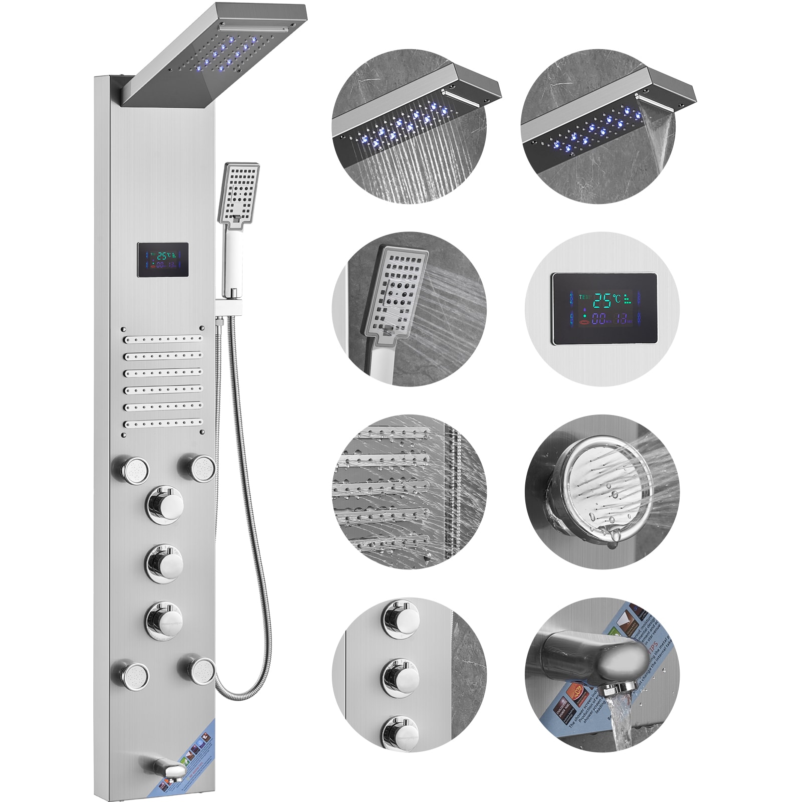 Mecale VOL-9AU09K Showerhead-Bar-Panels - View #8