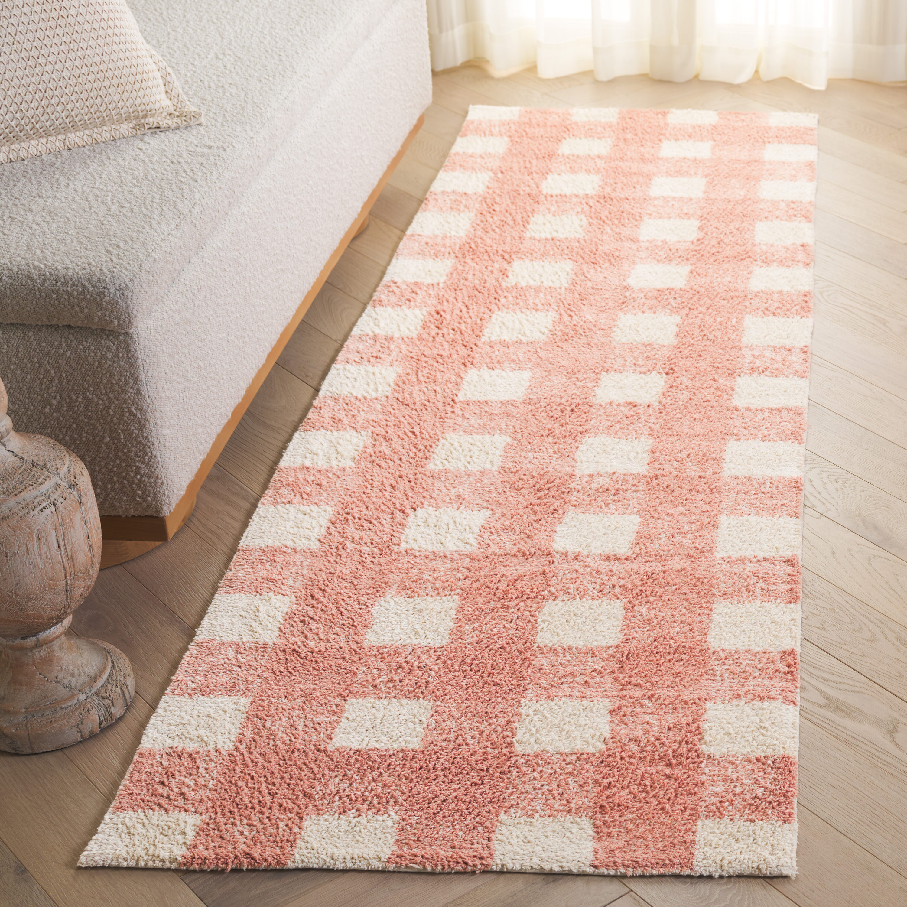  Easy Care 216 Ivory/Rust Country Floral 2ft-3in x 8ft Runner Rug