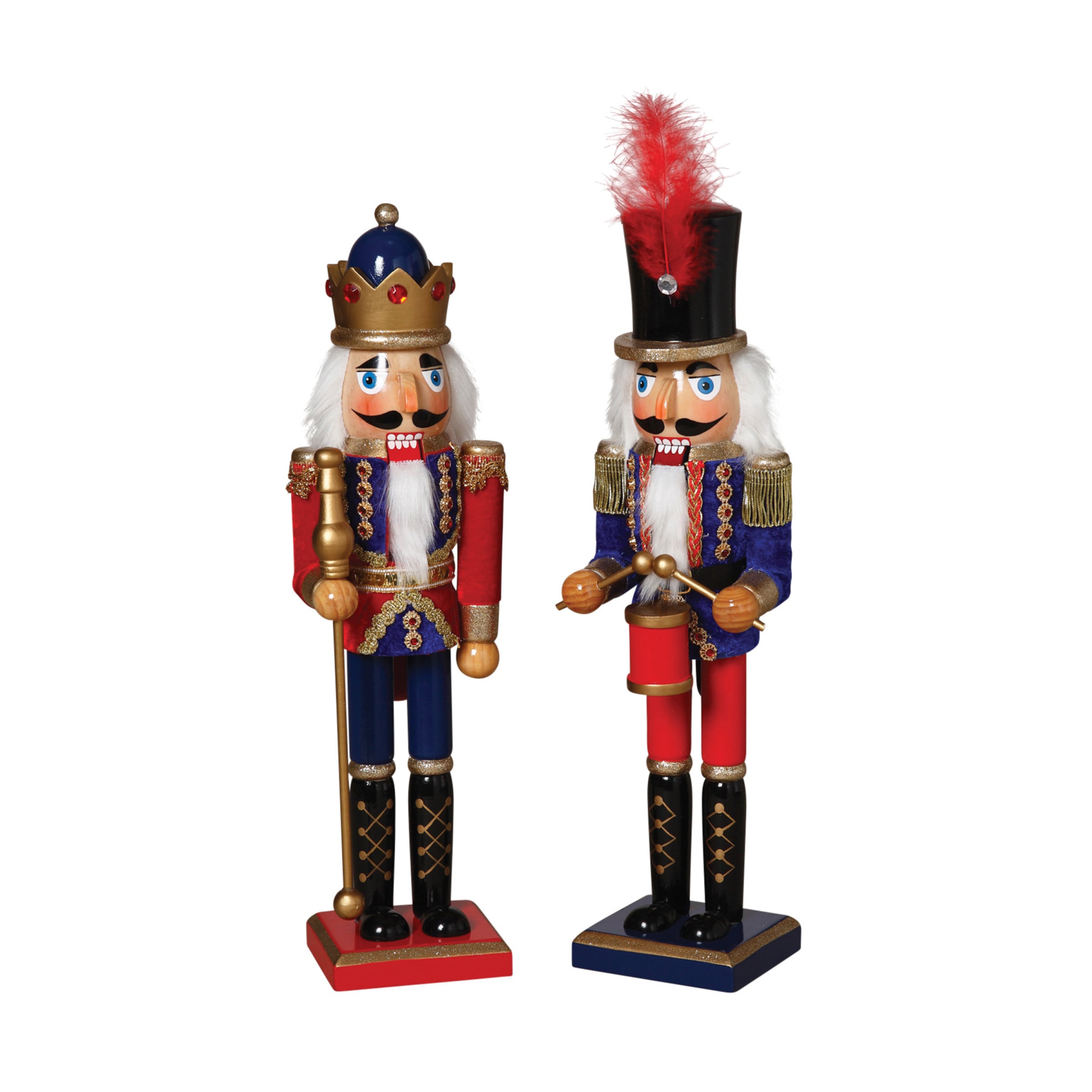 Gerson International 7015320EC 15-in Decoration Nutcracker (2-Pack) Christmas Decor