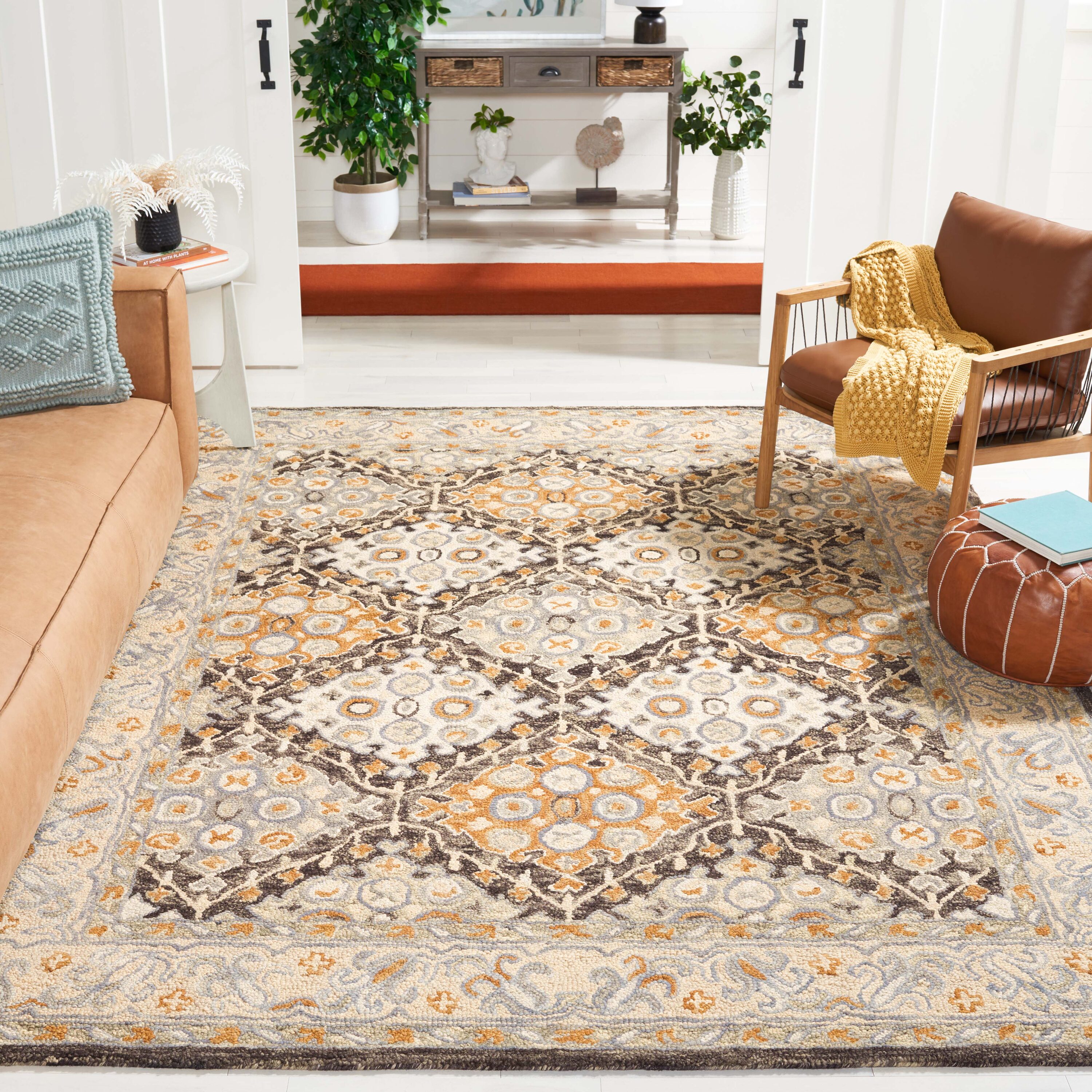  Aspen 304 Beige/Brown Traditional 10ft x 14ft Large Rectangle Rug