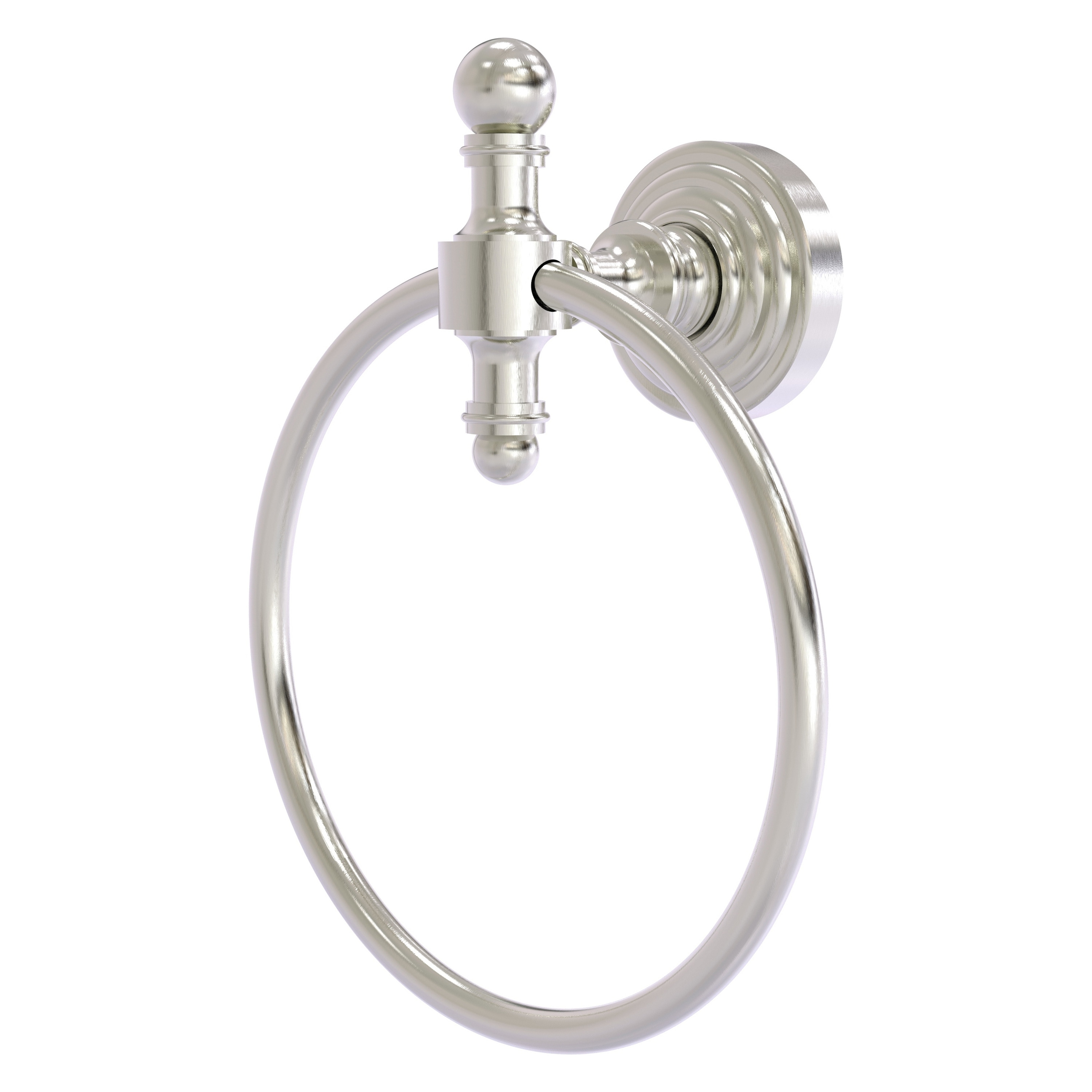 Allied Brass RW-16-SN Retro Wave Satin Nickel Wall mount Single Towel Ring