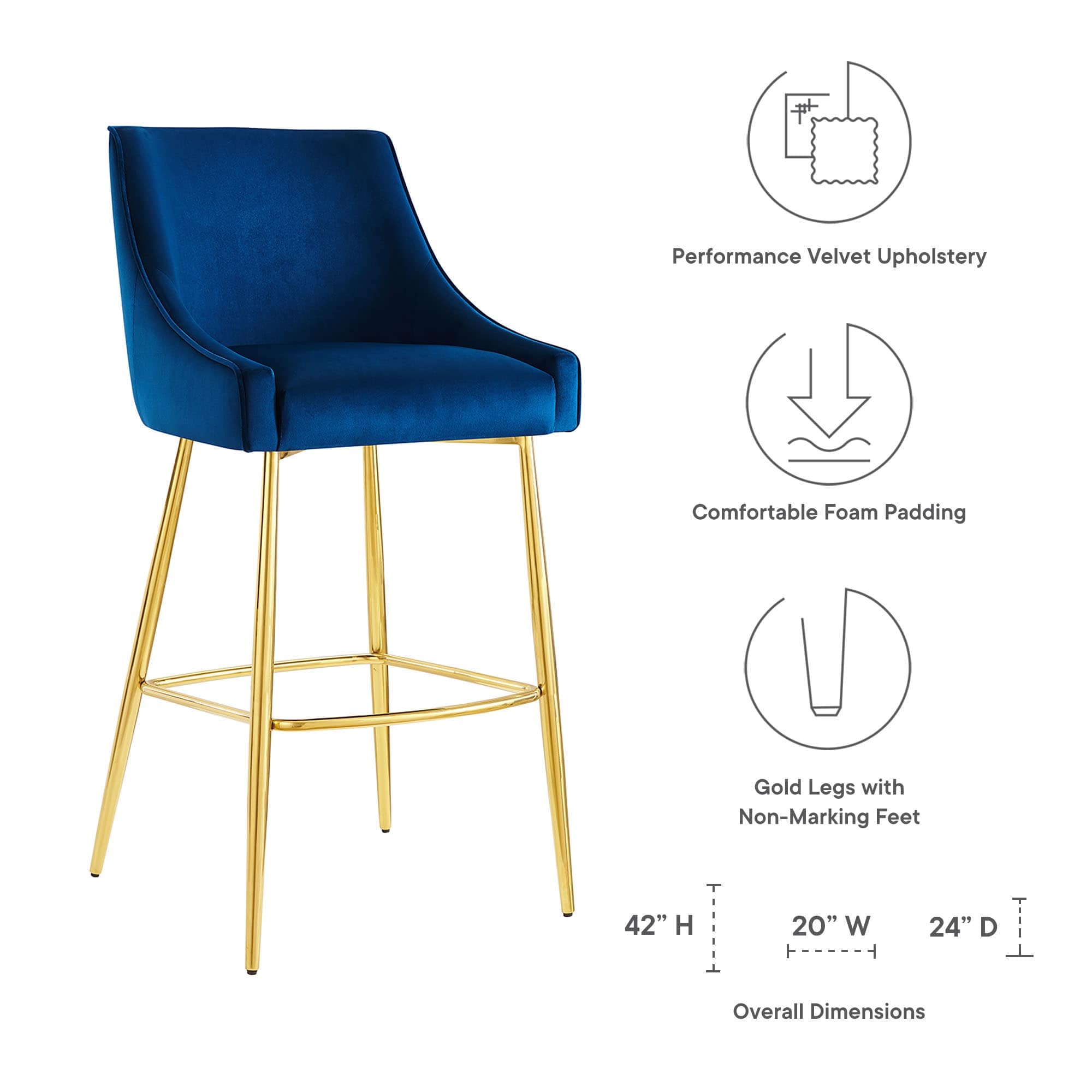 Modway EEI-5473-NAV stools - View #2
