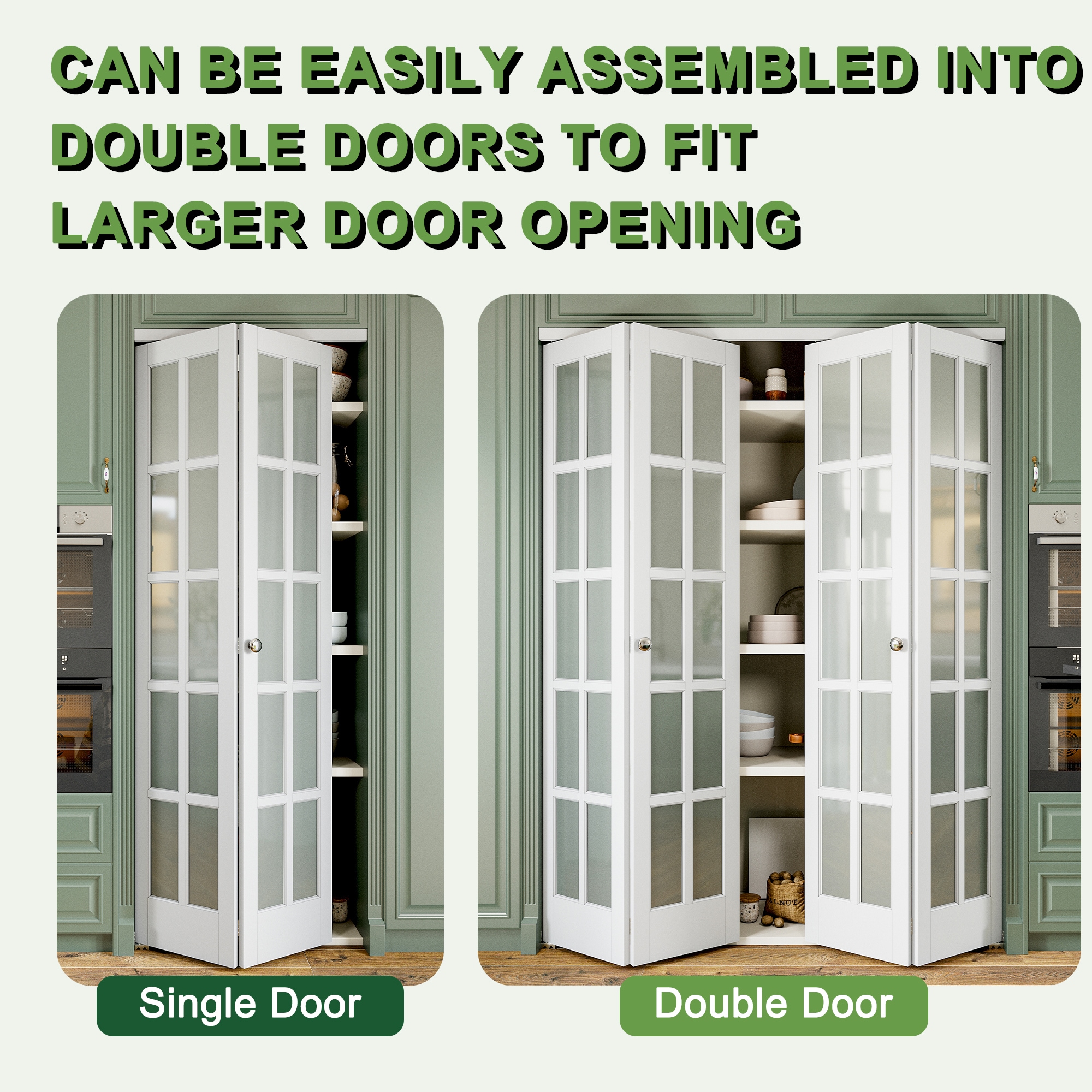 AINLARRY ZD-10G-WT-36 Bifold-Sliding-Closet-Doors - View #8