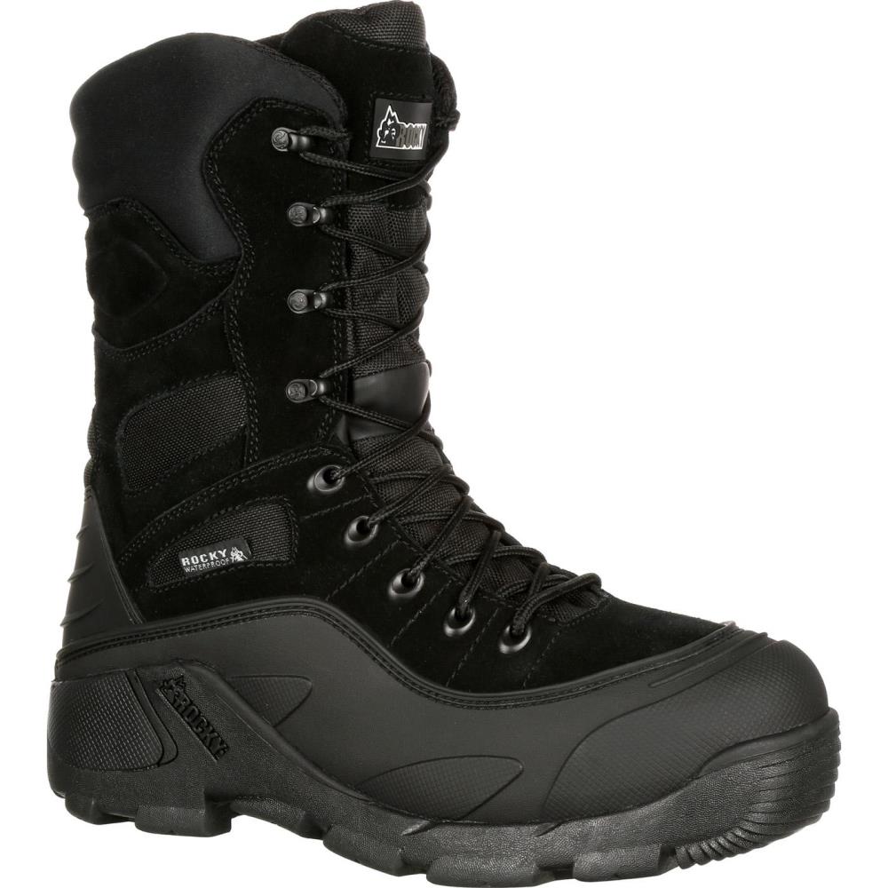Rocky FQ0005455MEN090 Men's BLACK Waterproof Boots Size: 9 Medium
