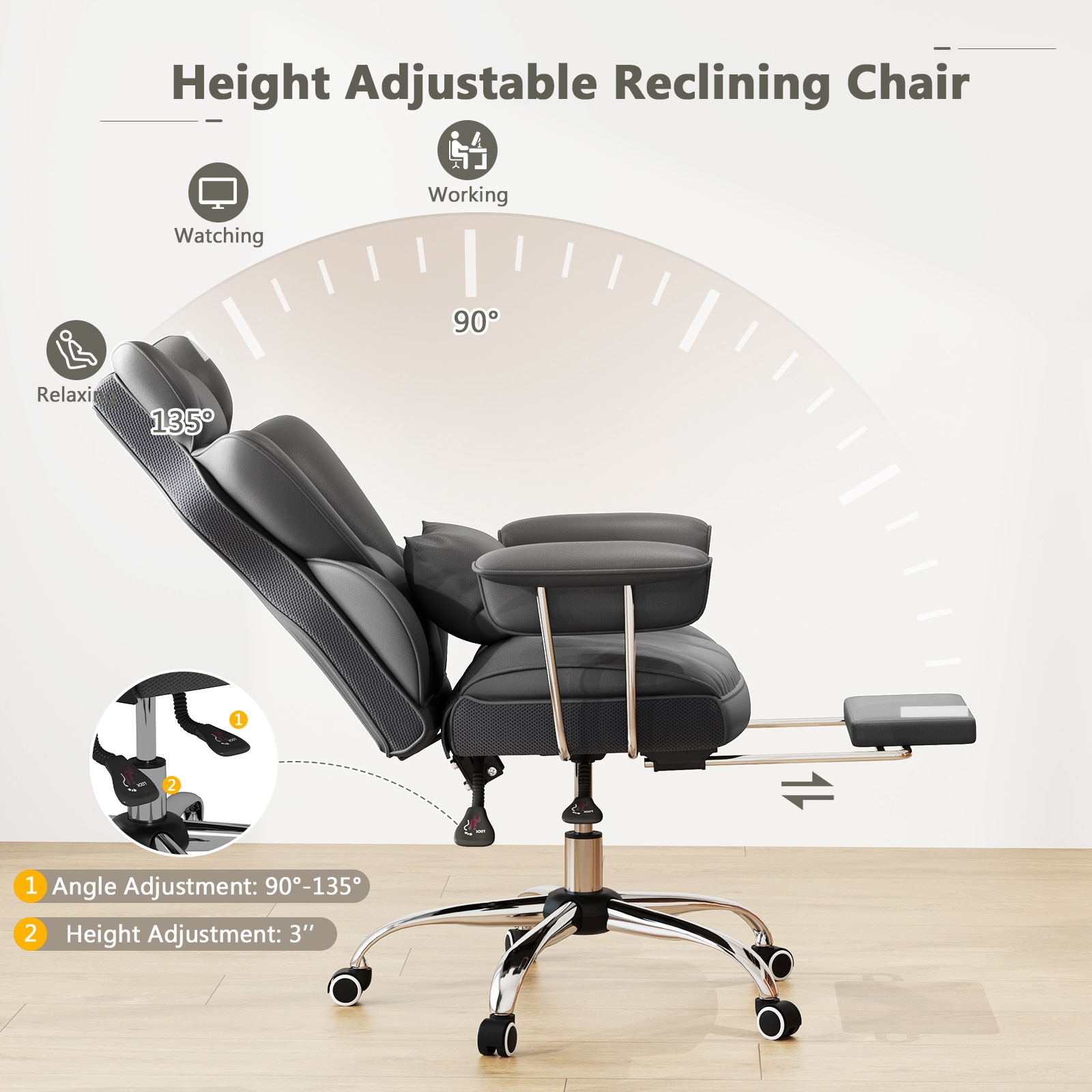 YERIVA HSM10647GR Office-Chairs - View #4
