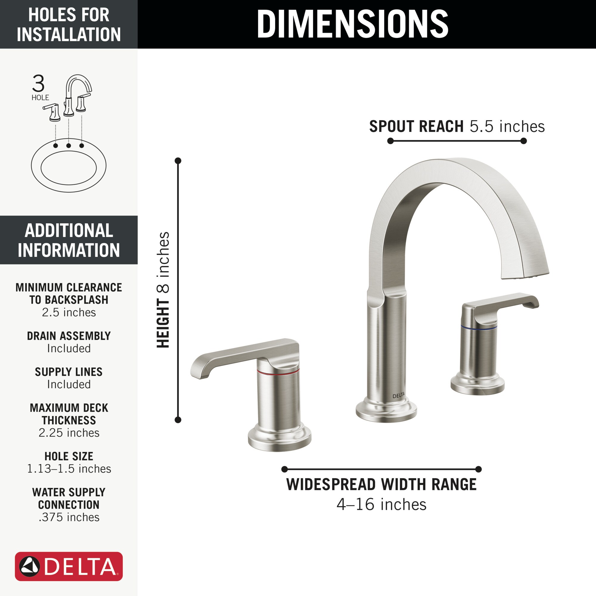 Delta 35588-SS-PR-DST Lavatory-Faucets - View #3