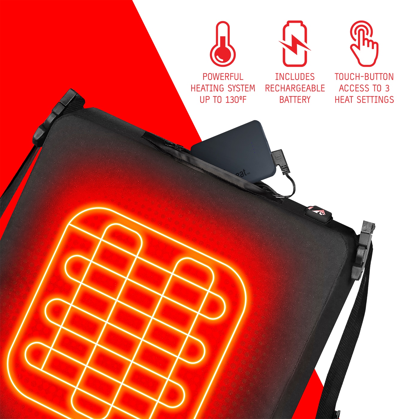 ActionHeat AHMIN5SC-B Bleacher-Cushions - View #3