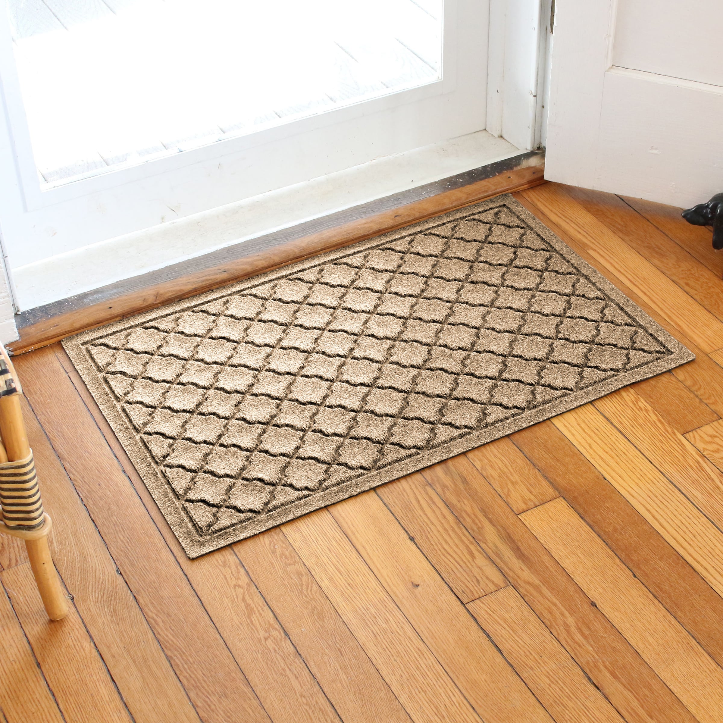 WaterHog 20326500023 2-ft x 3-ft Camel Polyester Rectangular Indoor or outdoor Decorative Door mat