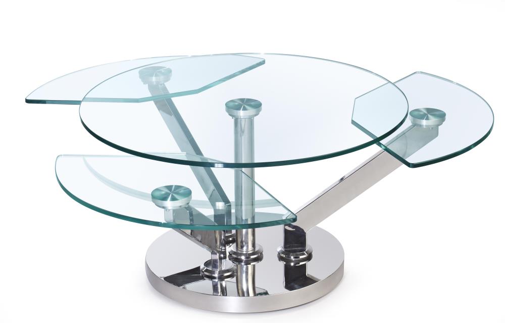 Chintaly Imports 8081 Glass Modern Coffee Table in the Coffee Tables ...