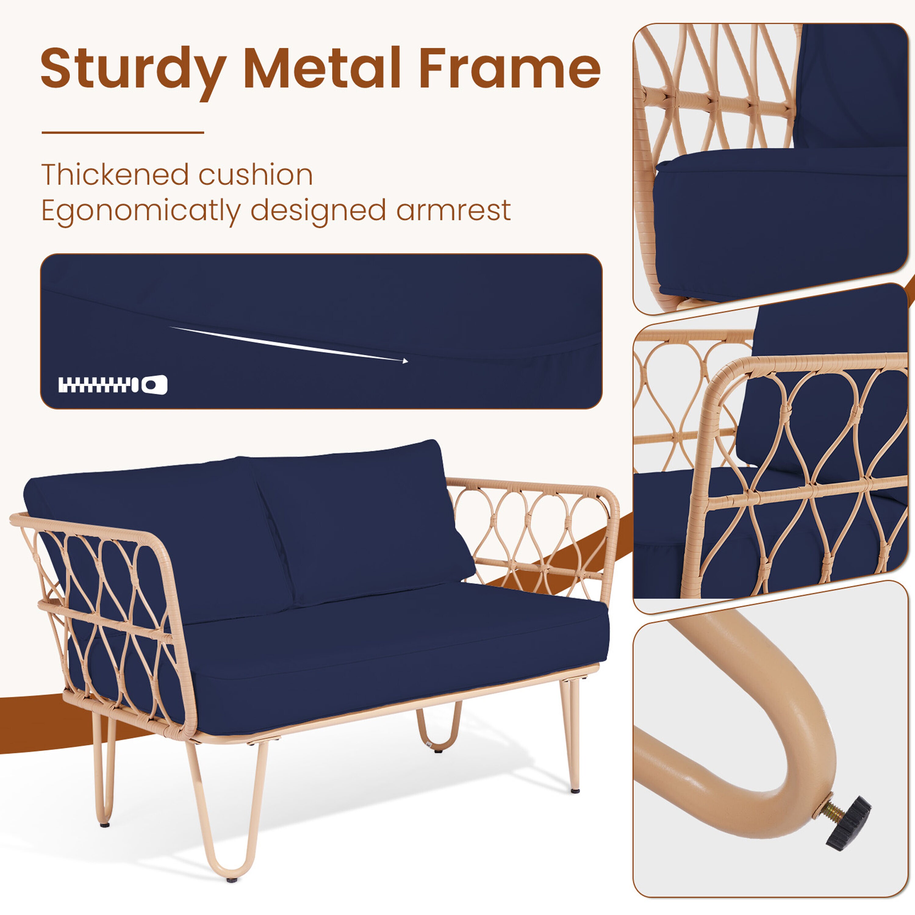 JEAREY TBLH04-NAVY Patio-Conversation-Sets - View #8