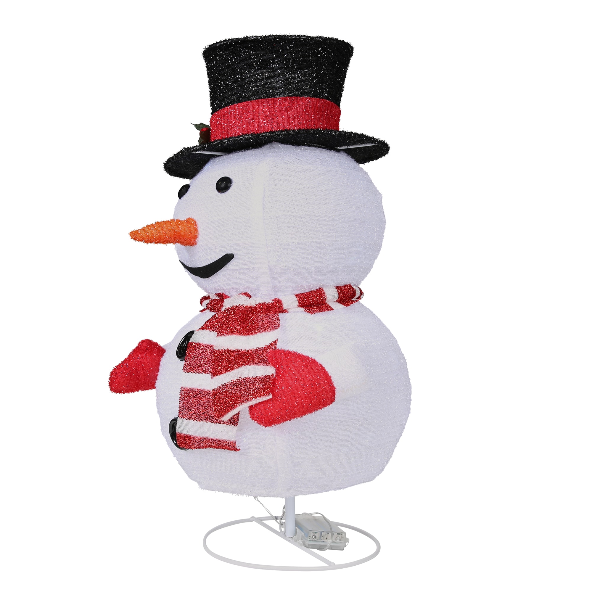 Holiday Living 24-in Snowman Free Standing Decoration with White 