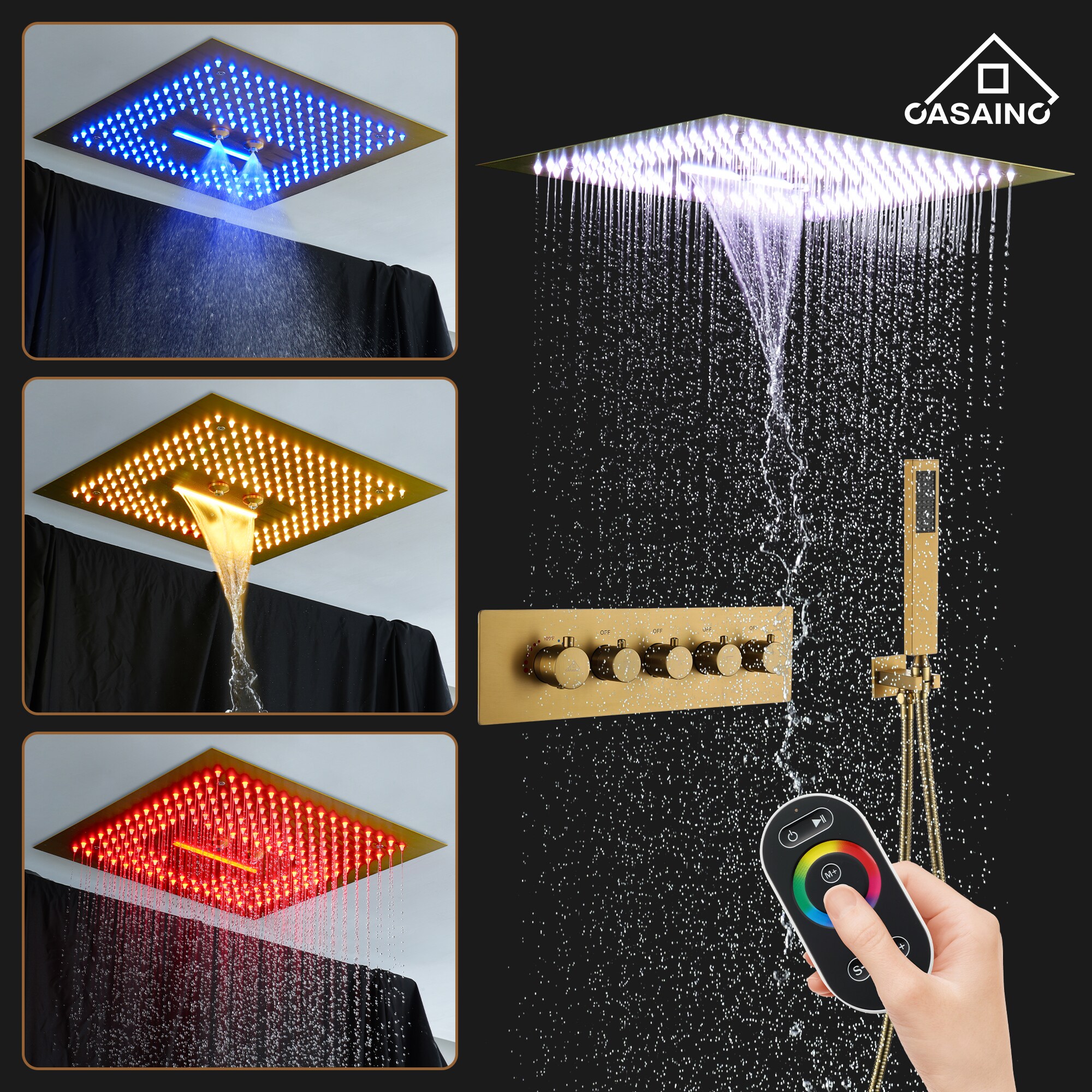 CASAINC WE-SS11BN Showerhead-Bar-Panels - View #4