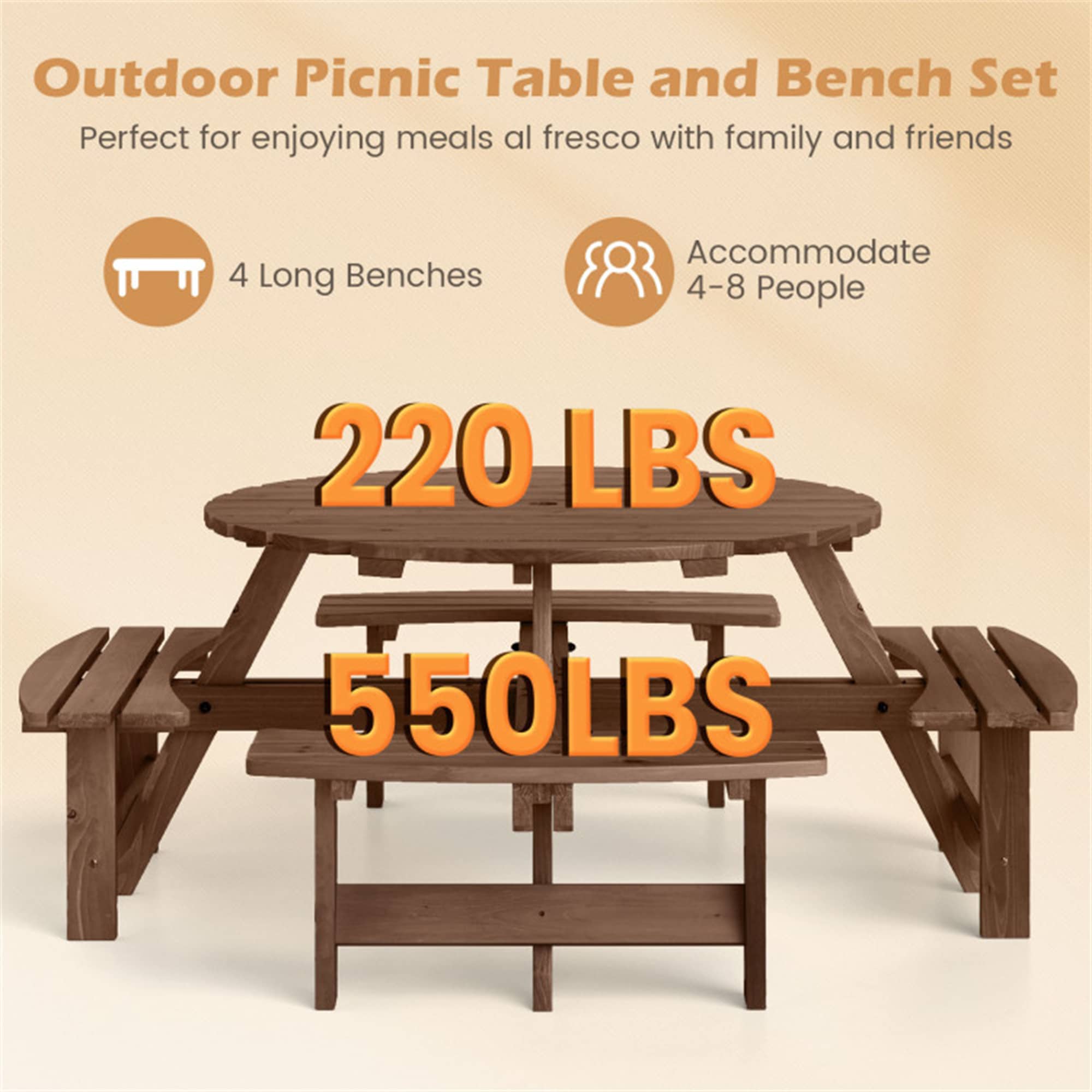 BABOOM BOM-19066-OR Picnic-Tables - View #5