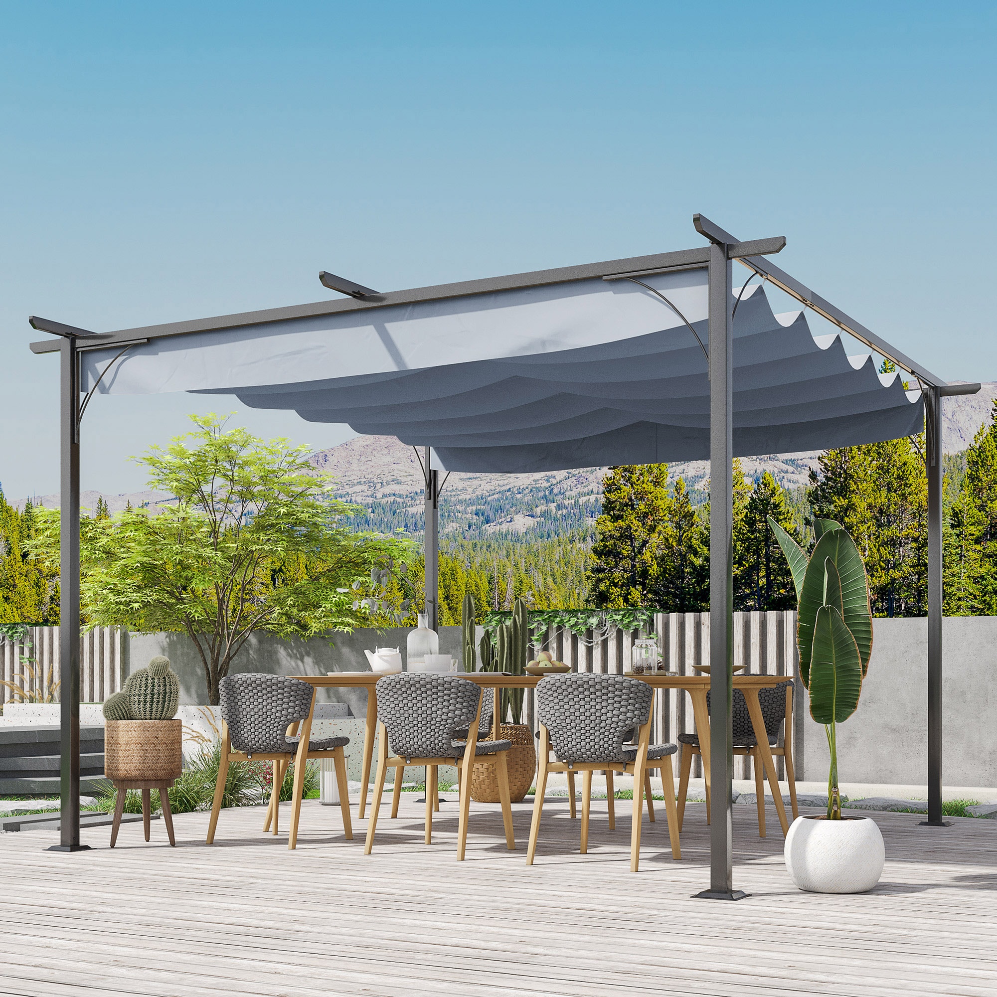 Kahomvis TM-QPWF-4AAA Wood-Resin-Gazebos - View #2