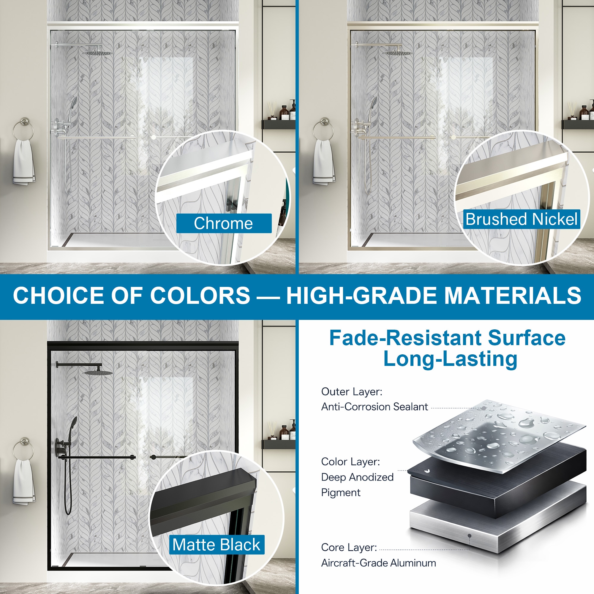 WELLFOR QNM-T137WH Shower-Doors - View #7