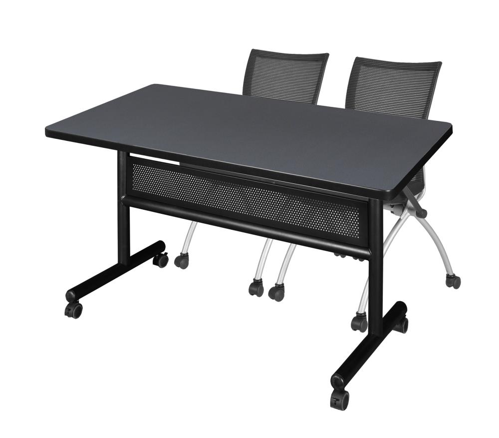 Regency MKFTM4830GY09BK Training Gray 4-Person Training Table (48-in W x 29-in H)
