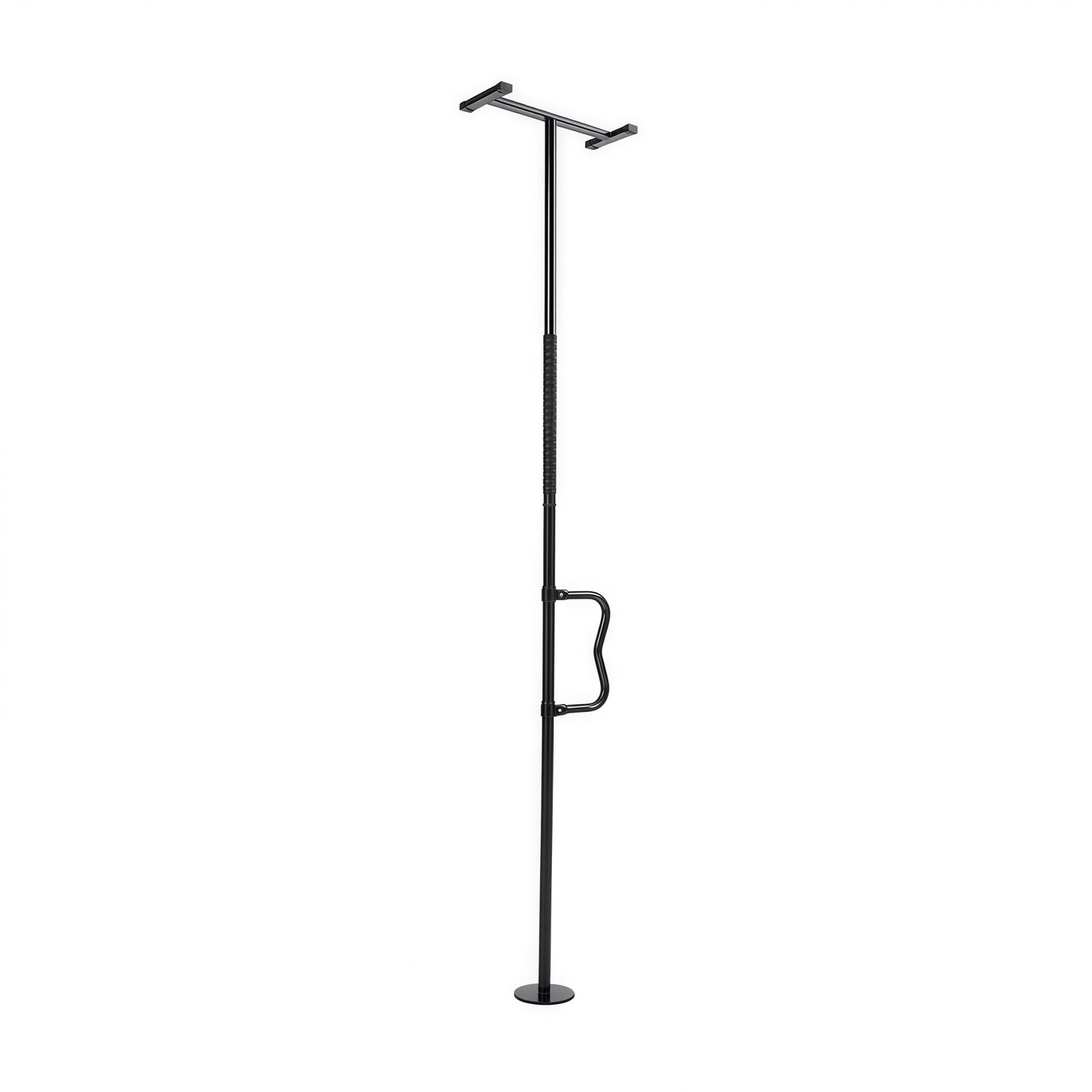 Numhew 84in-120in H 1-Handle Black Floor-to-Ceiling Transfer Pole #NHWILL2689