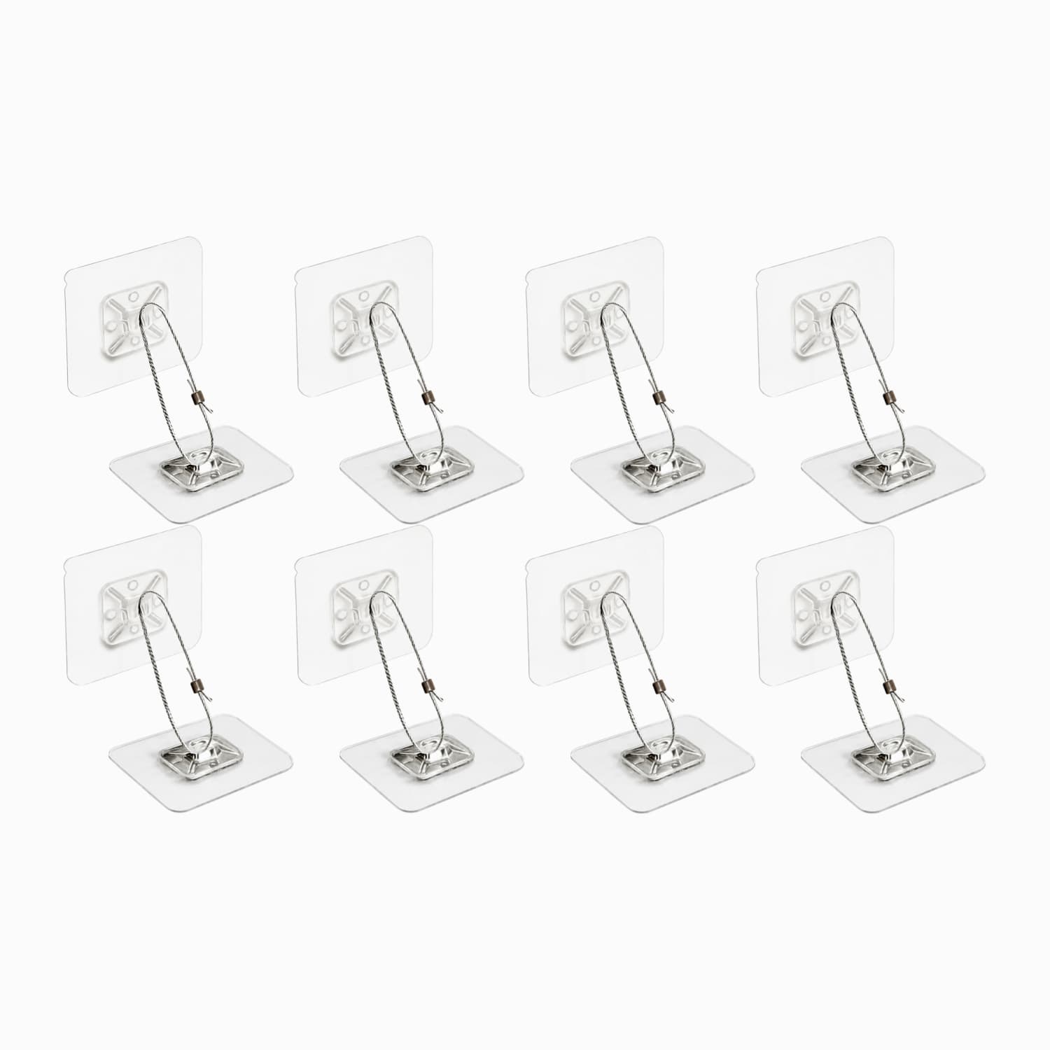 OGETFUUR 8 Pack Furniture Anchors 200-Lb Load Rubber-Coated Steel Cable 14-in Adjustable No-Drill Adhesive Anti Tip Furniture Anchors for Bookshelf Cabinet Dresser TV Stand