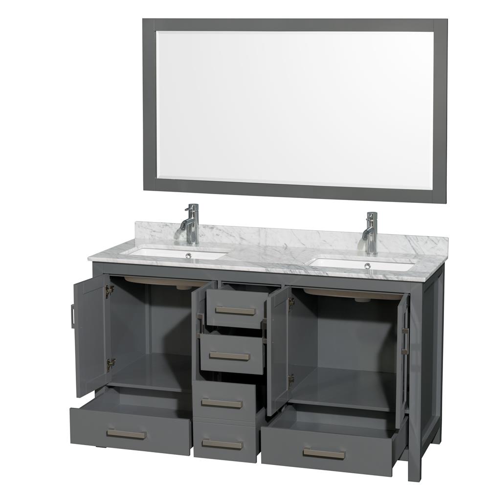 Wyndham Collection WCS141460DKGCMUNSM58 Bath-Vanity-Combo - View #2