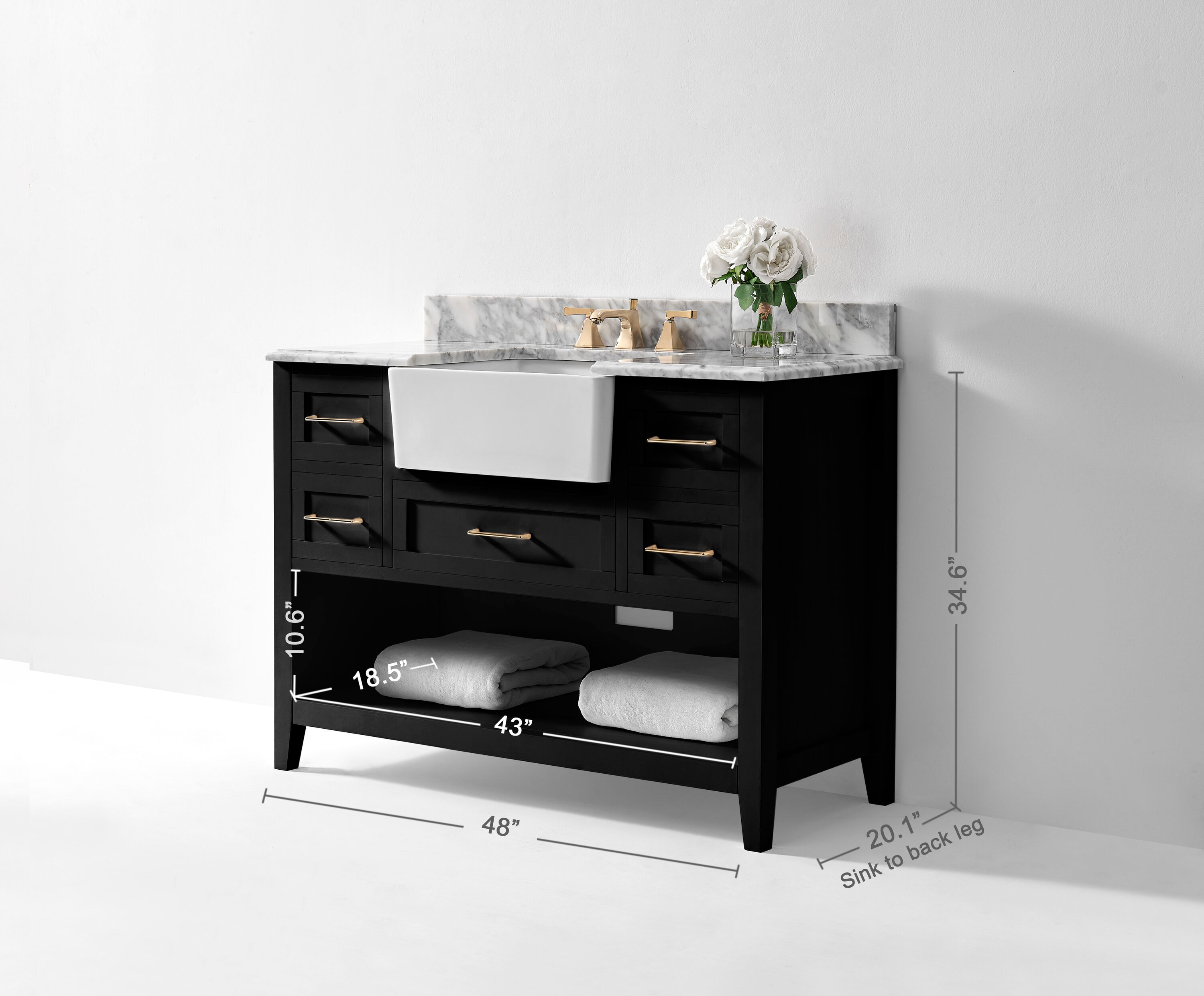 Ancerre Designs VTS-HAYLEY-48-BO-CW Bath-Vanity-Combo - View #4