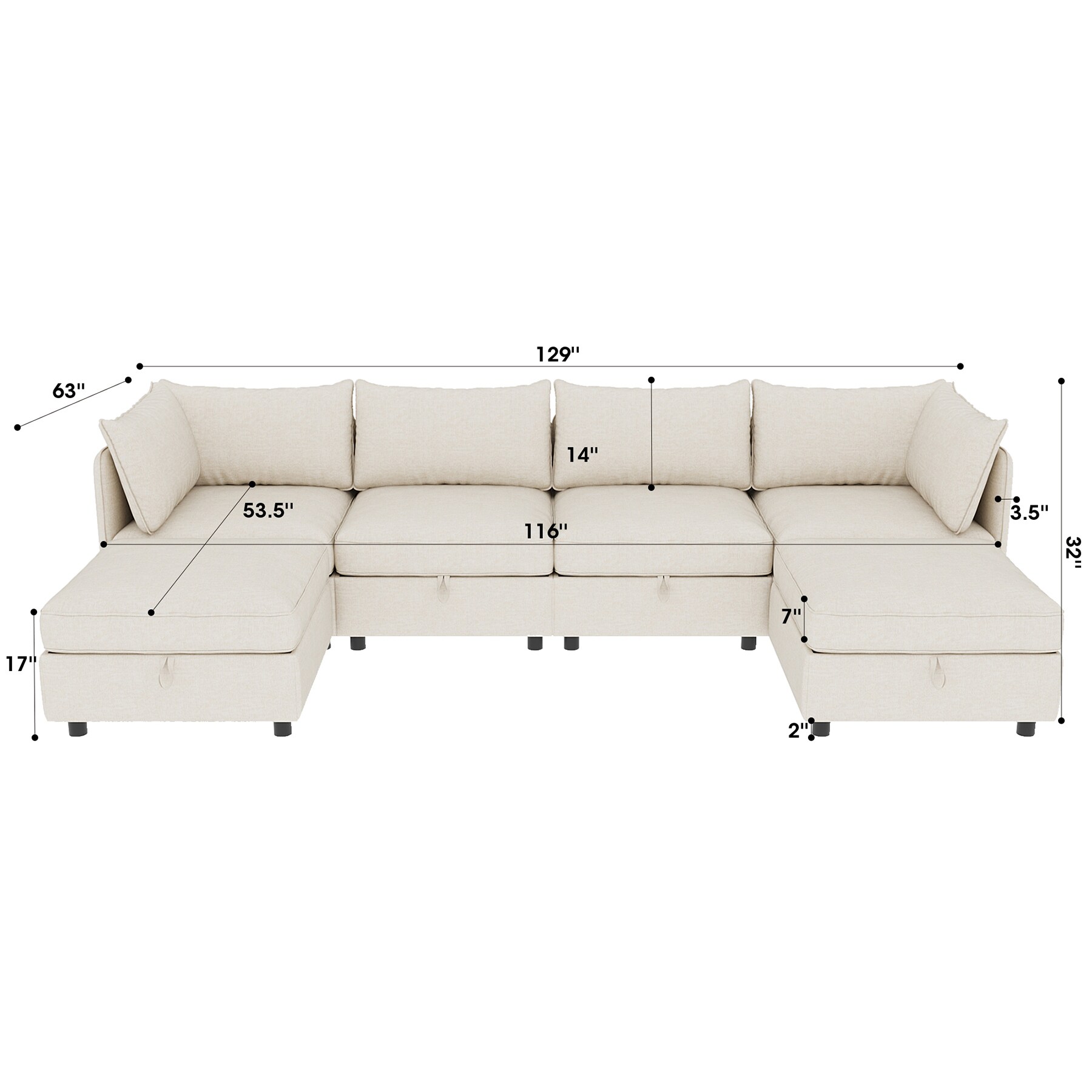 SINOFURN SYA020321BG Sofas-Loveseats - View #6