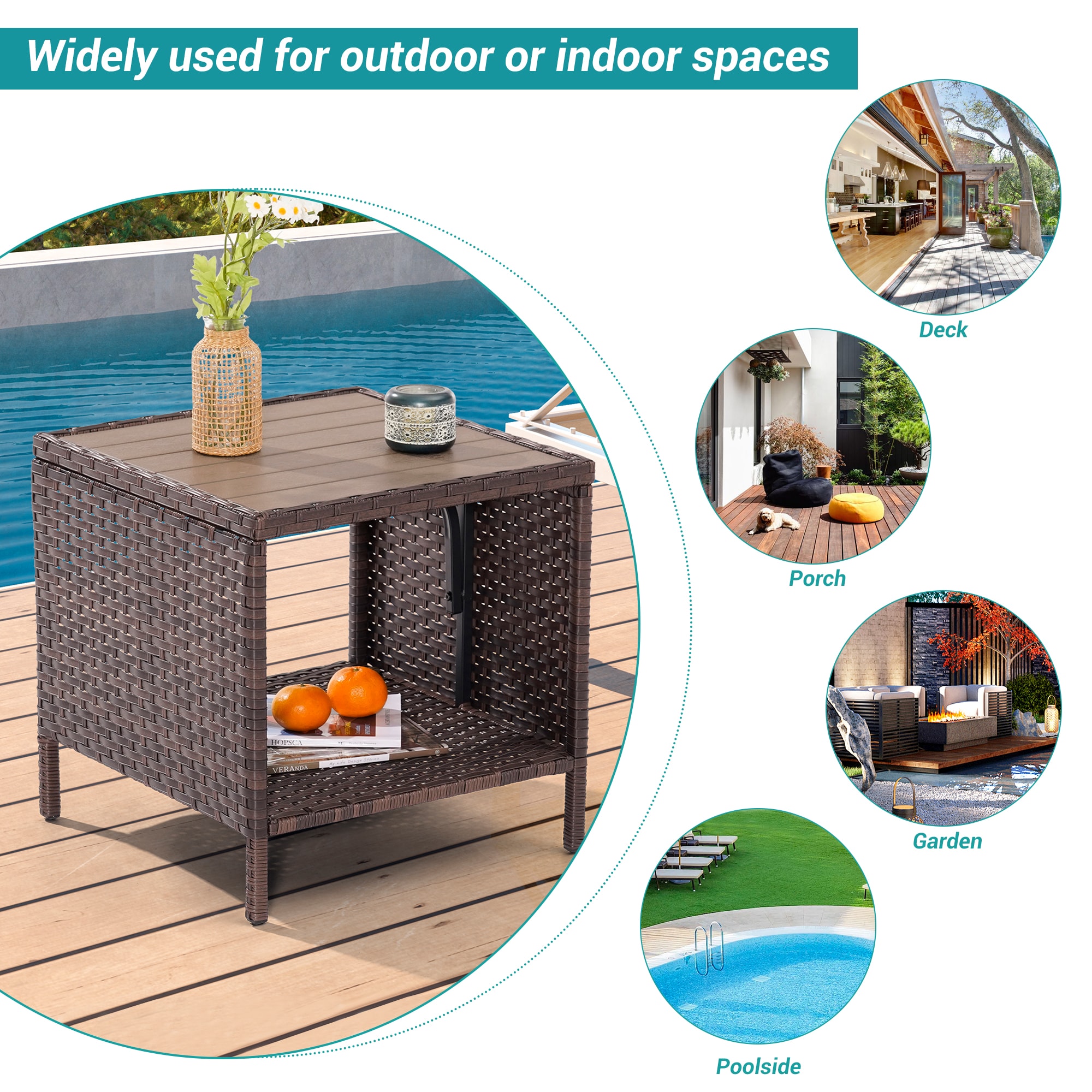 Sonkuki SD-ET-115T3-BN Patio-Tables - View #2