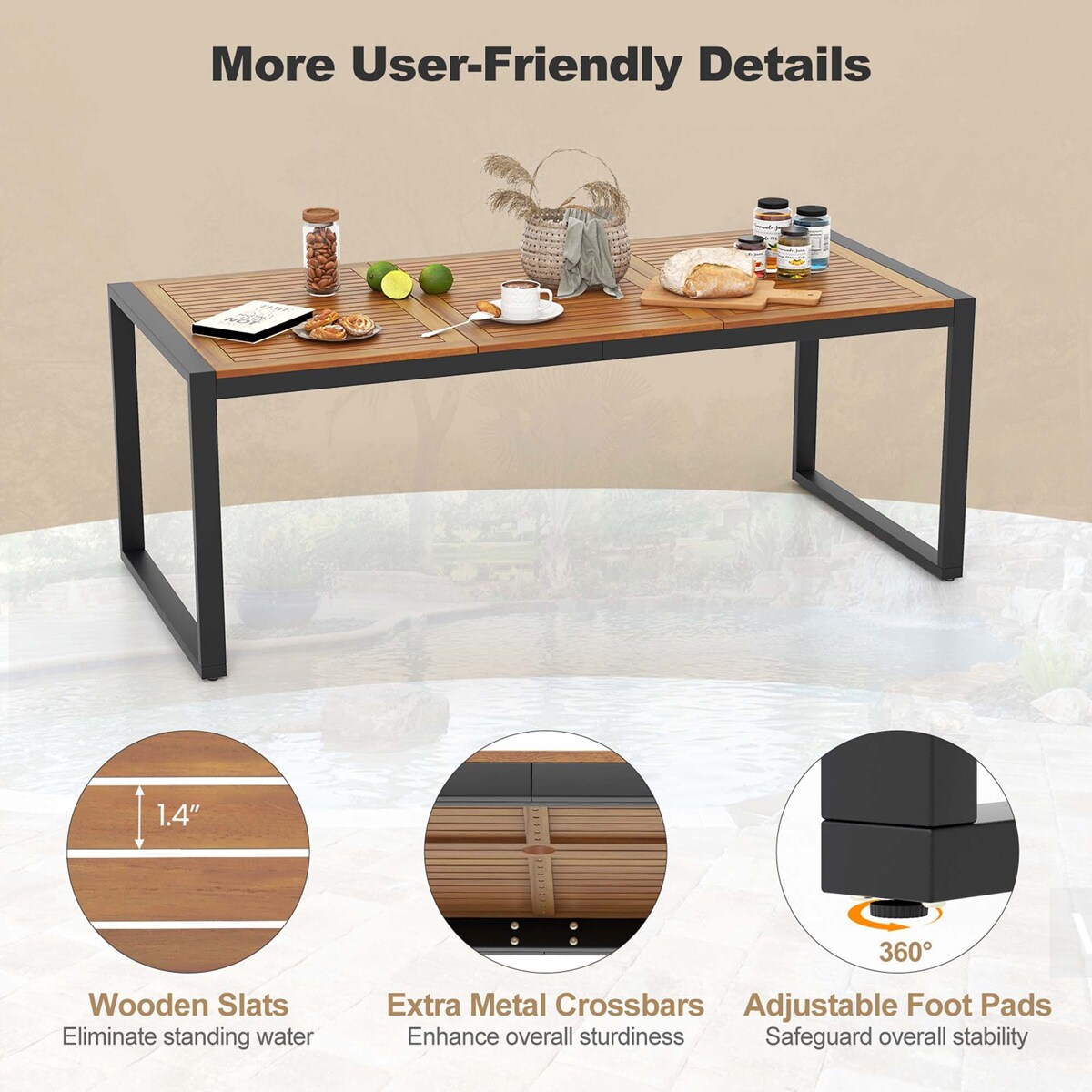 Costway HCST00016 Patio-Tables - View #7