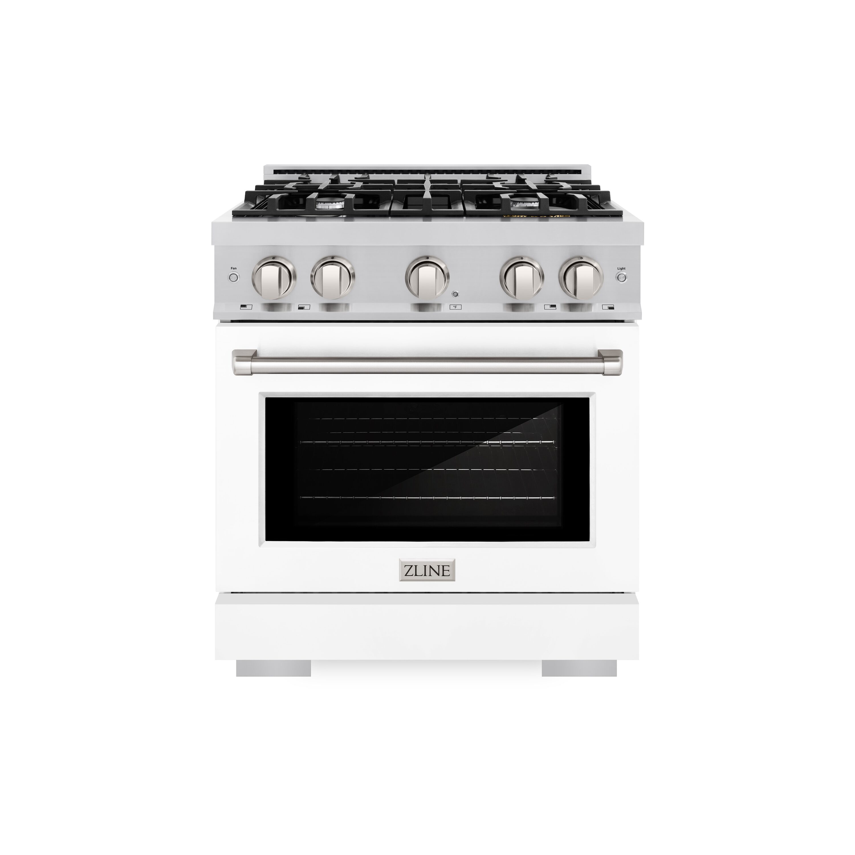 ZLINE KITCHEN & BATH HGR-WM-30 Select 30-in 4 burners 4.2-cu ft Convection Oven Freestanding Liquid Propane Gas Range ( Stainless Steel, White Matte Door )