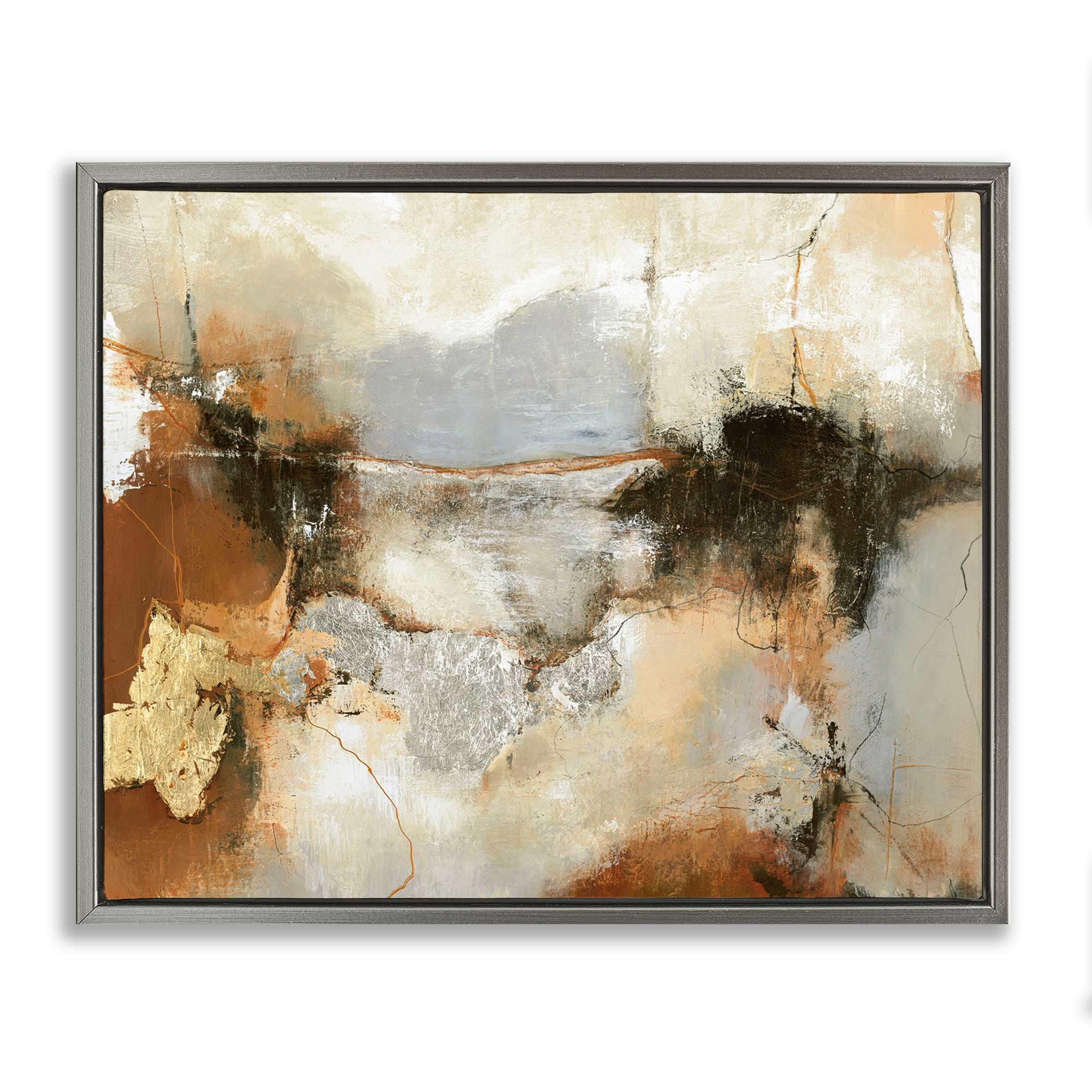 Stupell Industries BS-783-FFL-24X30 Unique Earthy Abstraction Floating Frame design by Design Fabrikken