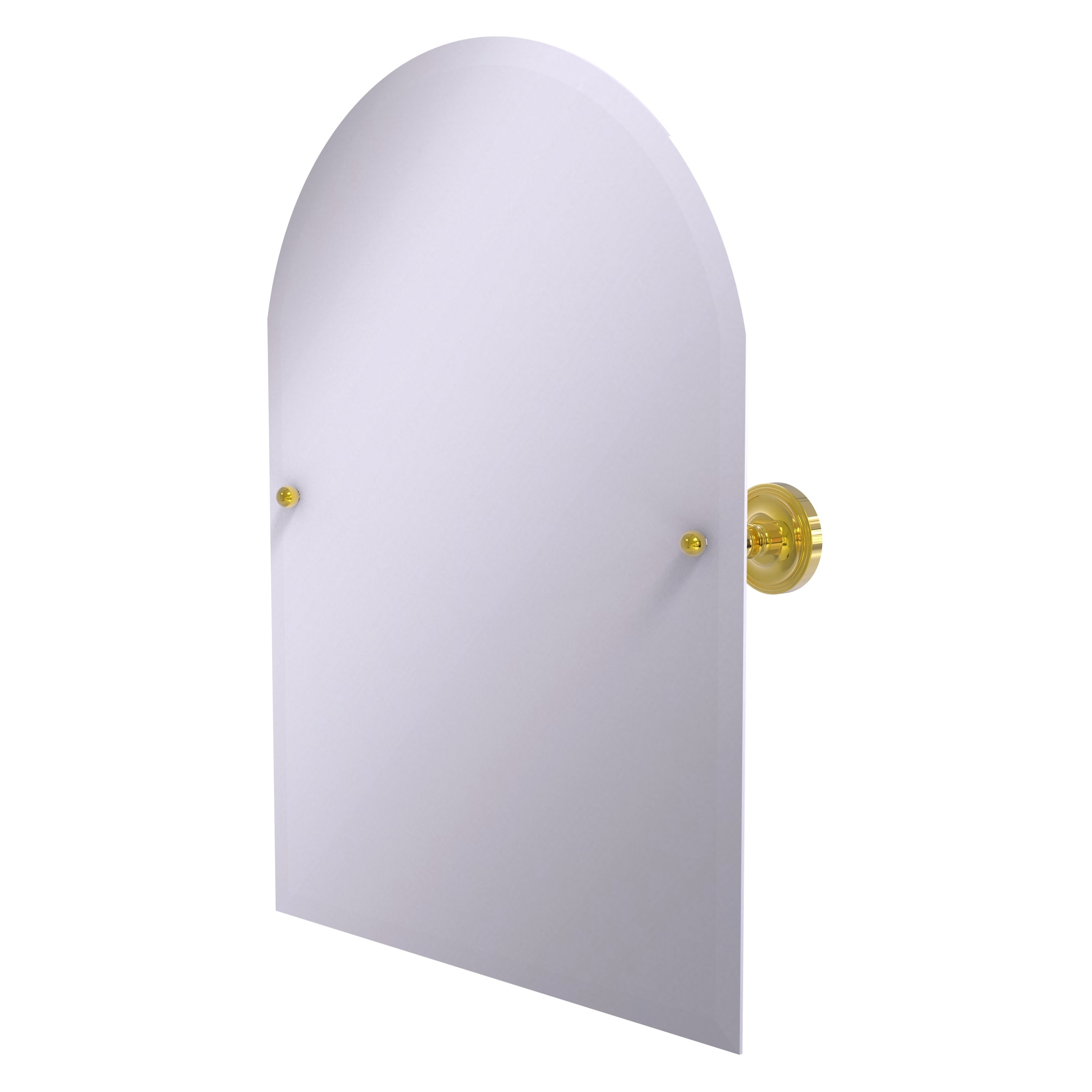 Allied Brass PR-94-PB Prestige Regal 21-Inches x 28-Inches Beveled Frameless Arch Tilting Bathroom Vanity Mirror ( Polished Brass )